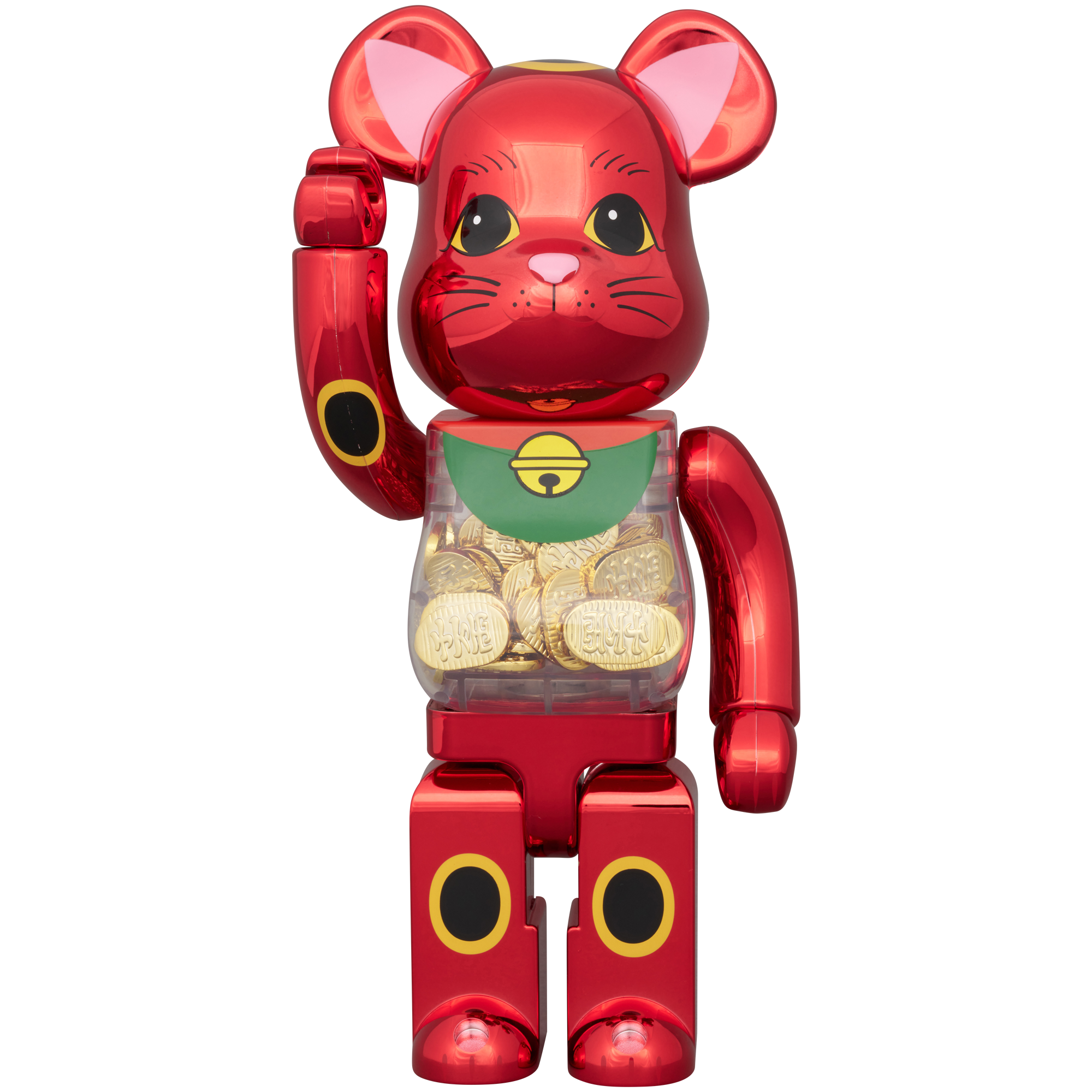 BE@RBRICK Maneki Neko with Koban Ten million ryo Plum Gold Plated 100% & 400%