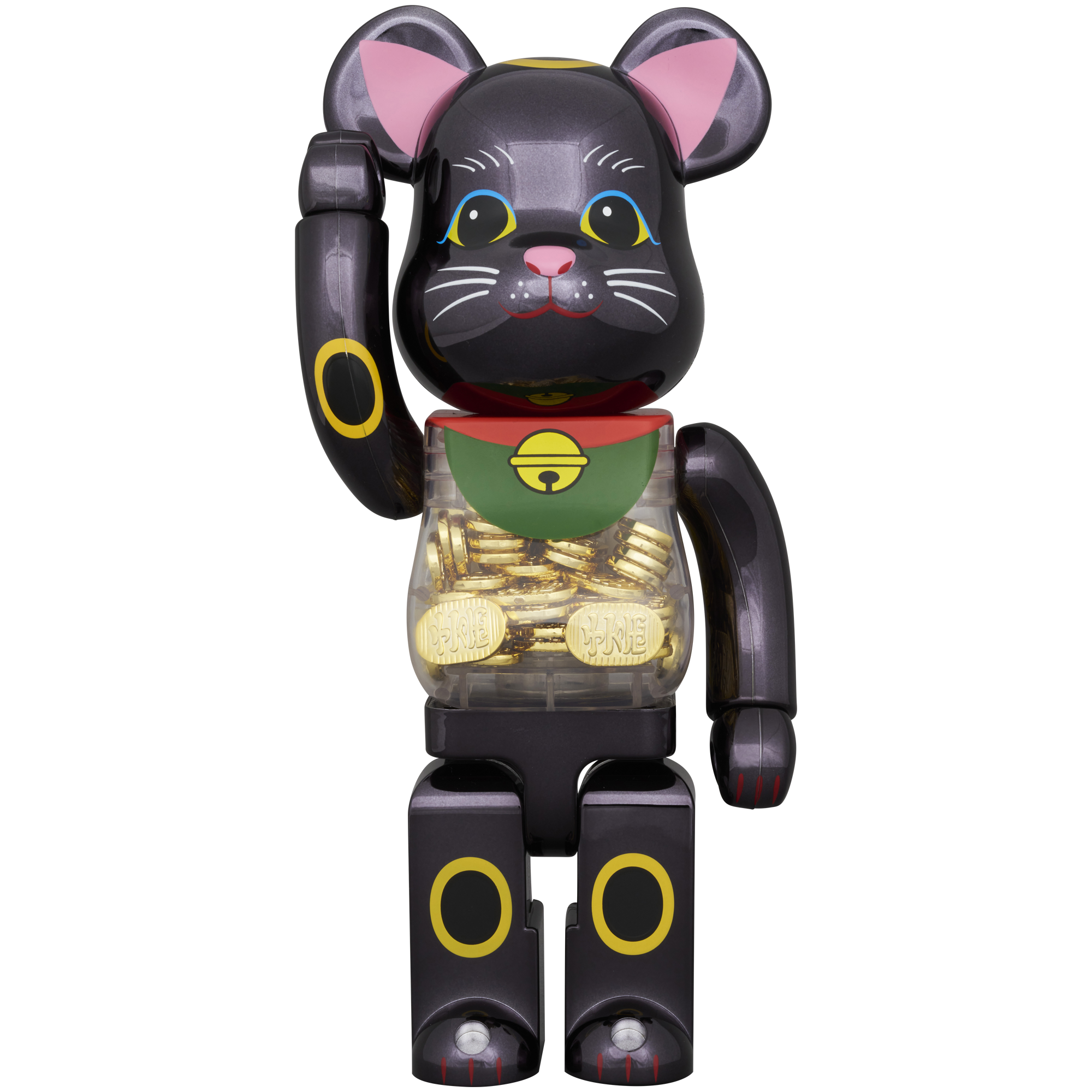 BE@RBRICK Manekineko Koban Ten Million Ryo Black Plated 100% & 400%