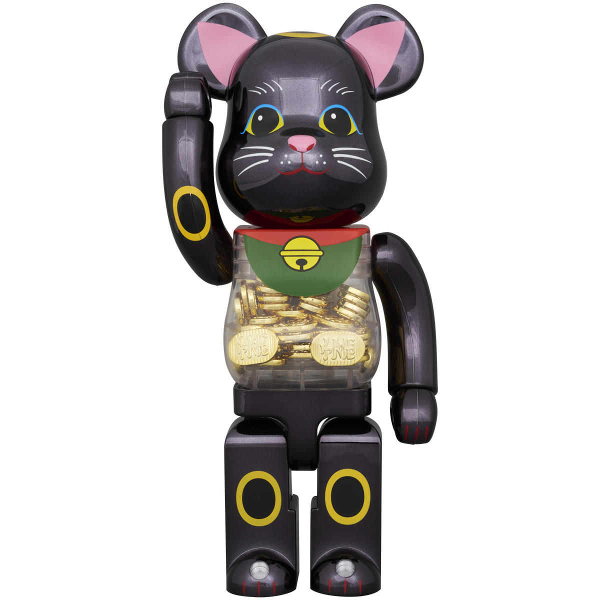 BE@RBRICK Manekineko Koban Ten Million Ryo Black Plated 100% & 400%