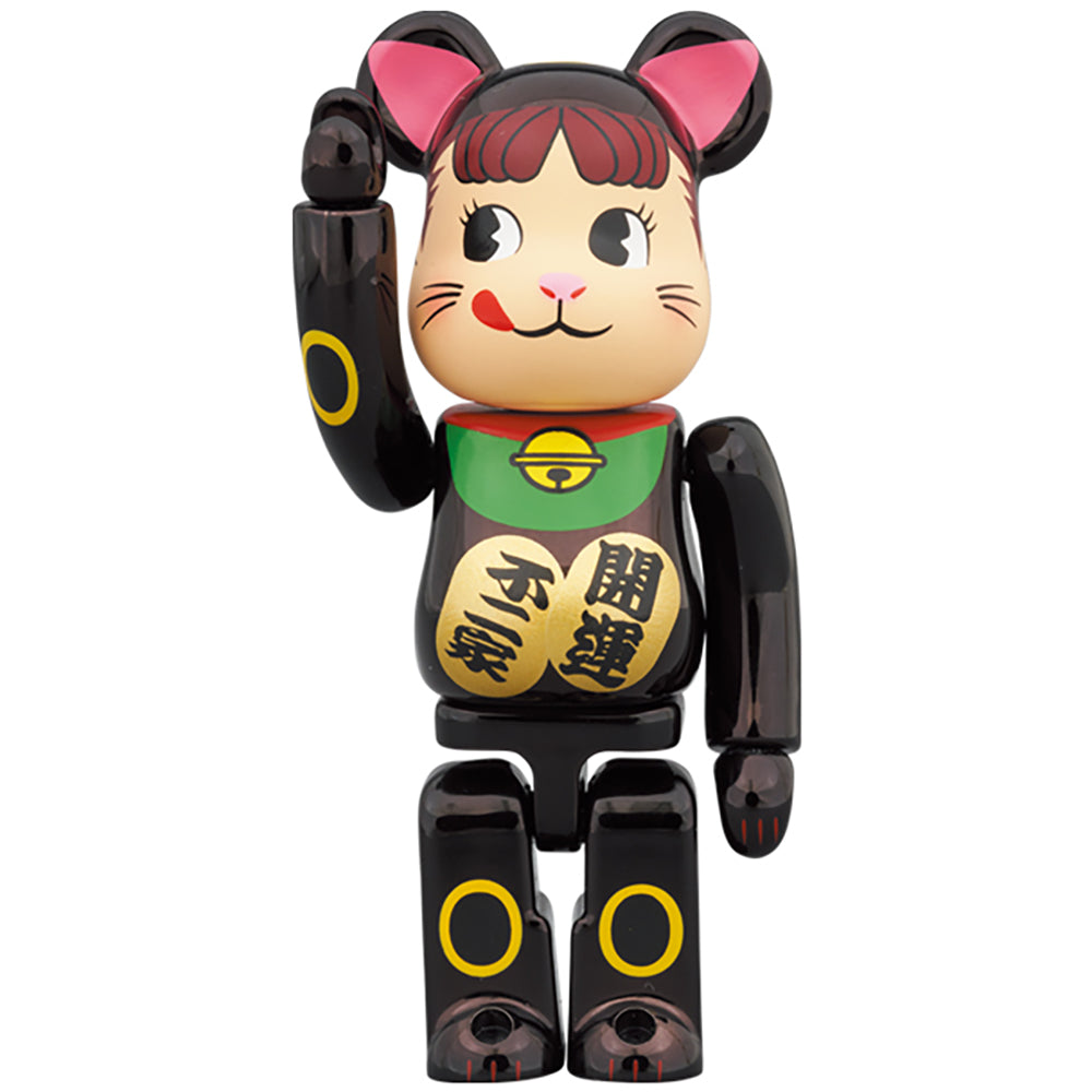 BE@RBRICK 招き猫 ペコちゃん 黒メッキ 100％ ＆ 400％_1