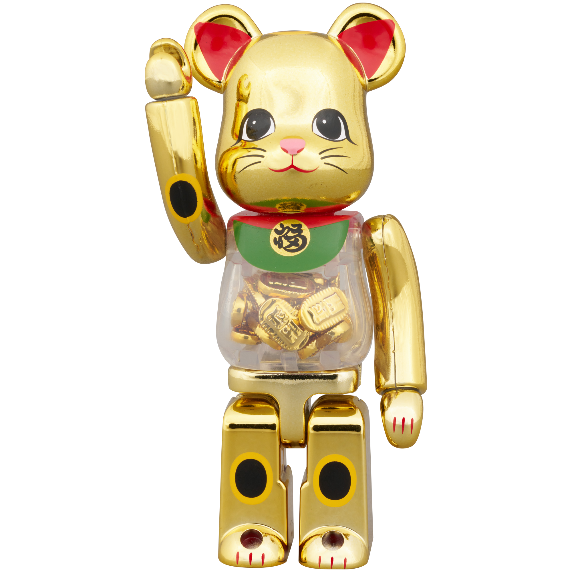 BE@RBRICK 招き猫 小判 開運 弍 金メッキ 100％ & 400％ | MEDICOM TOY