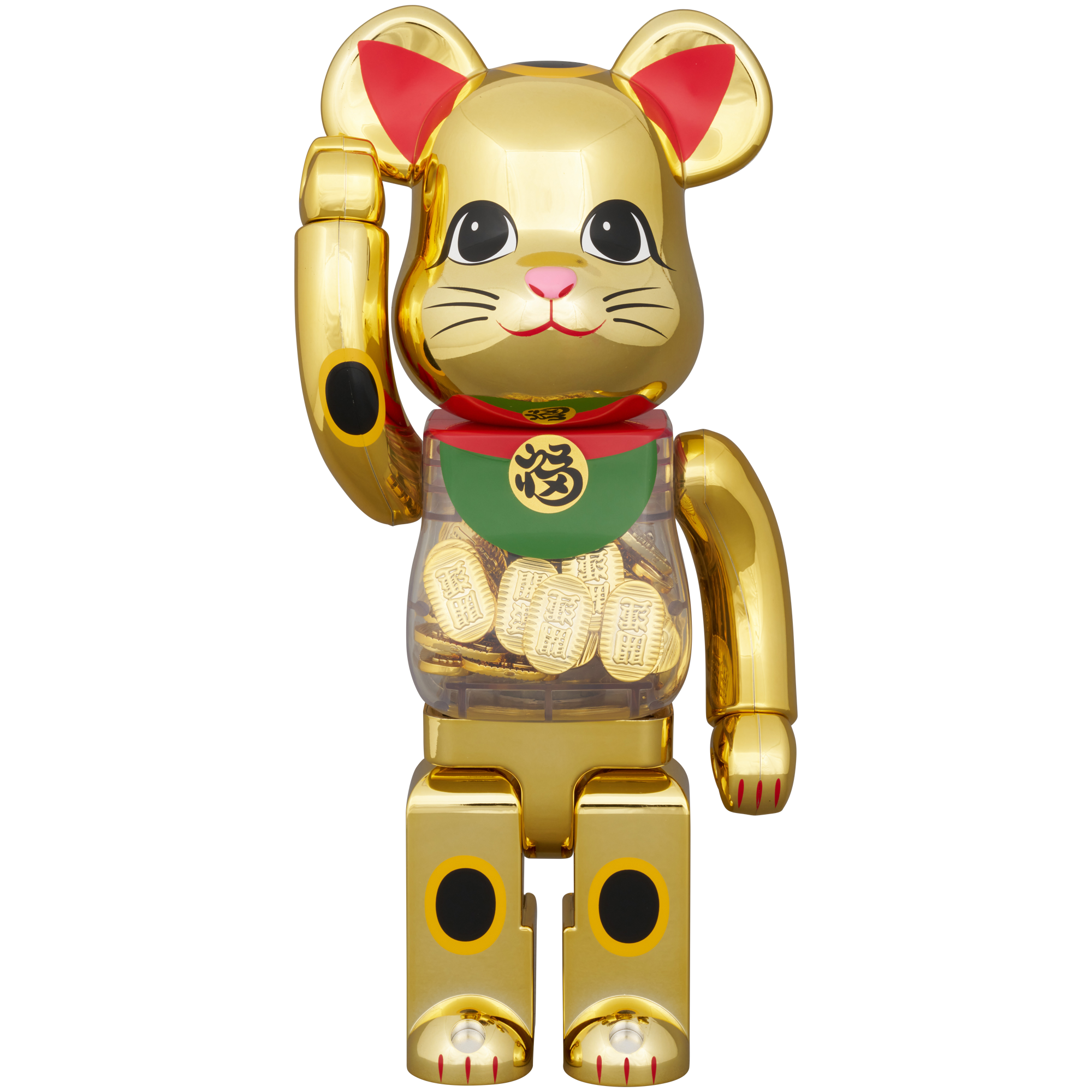 送料無料 BE@RBRICK 招き猫 金運 金メッキ 参 100% 5個 BE@RBRICK 招き猫 小判 開運 弍 金メッキ 100％ & 400％ | MEDICOM TOY