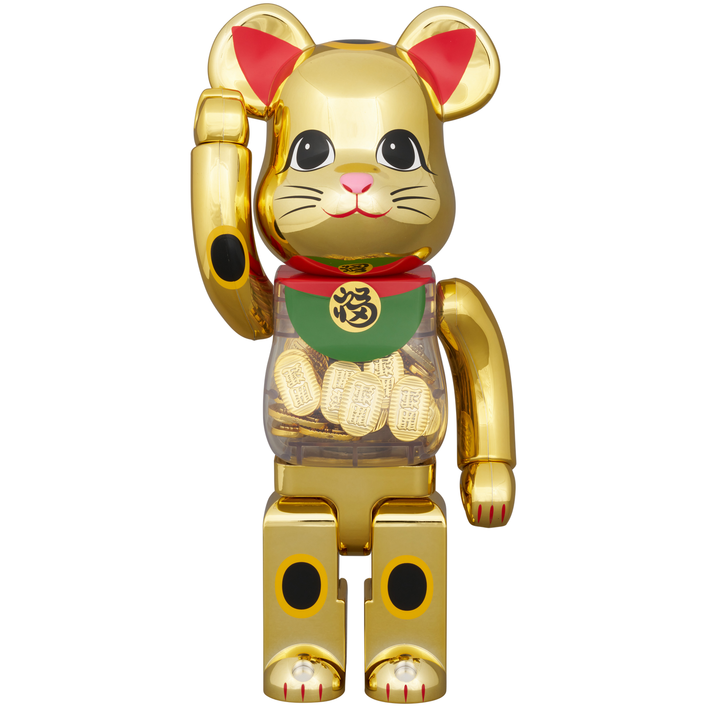 BE@RBRICK 招き猫 小判 開運 弍 金メッキ 100％ & 400％ | MEDICOM TOY