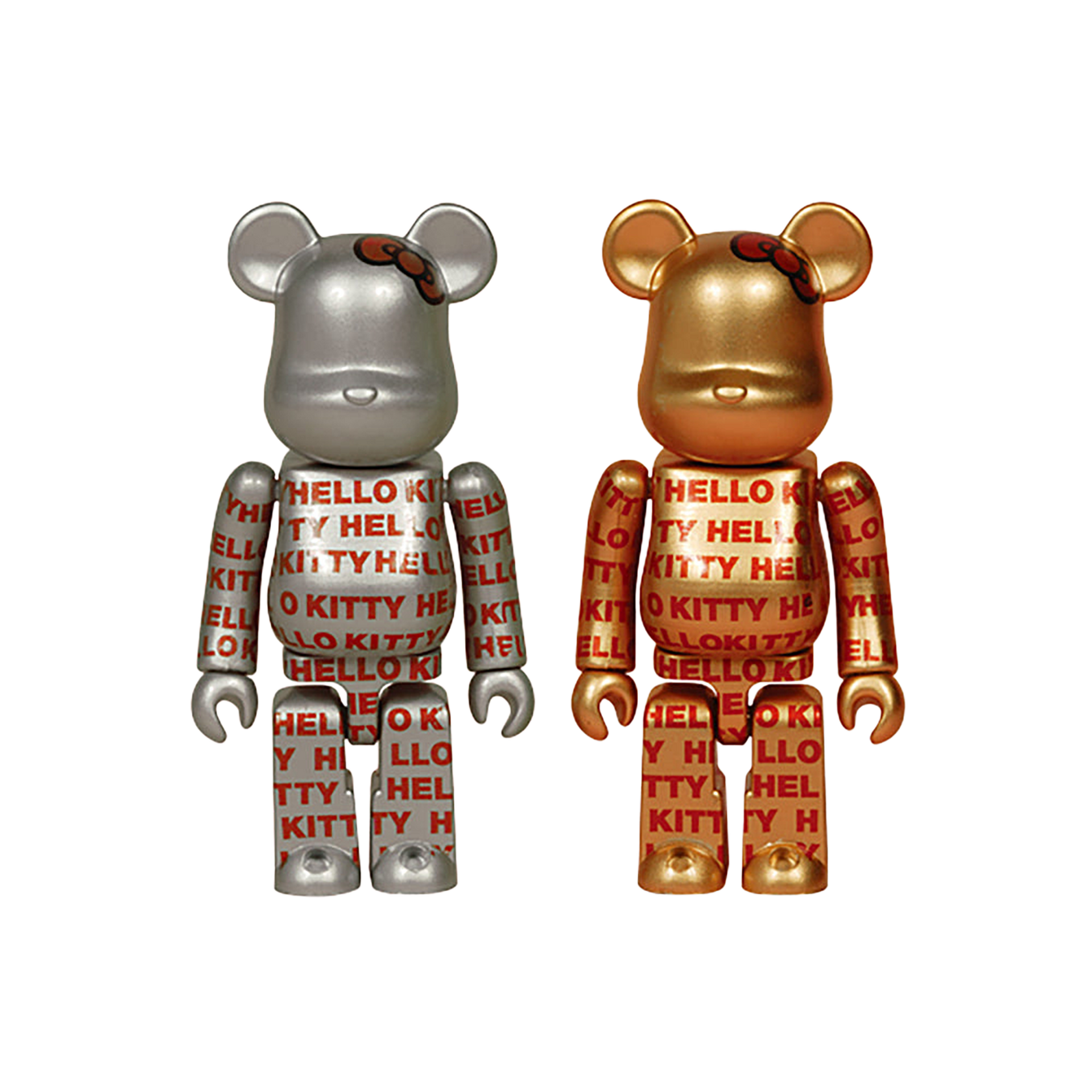 BE@RBRICK ハローキティ 100% ゴールド シルバー 2005年 2005 Valentine BE@RBRICK | MEDICOM TOY OFFICIAL STORE
