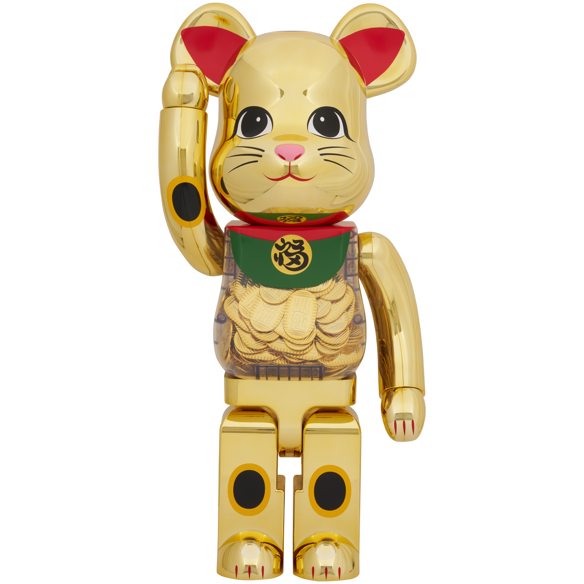 BE@RBRICK Maneki Neko Coin Good luck 2 Gold Plating 1000% 