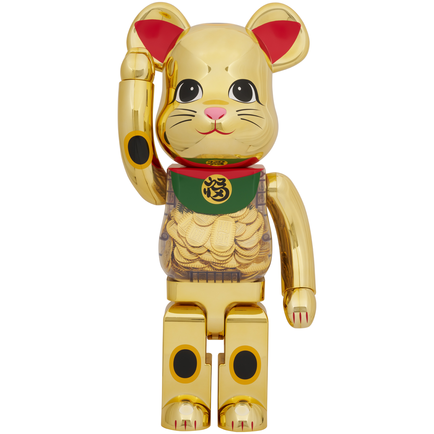 BE@RBRICK Maneki Neko Coin Good luck 2 Gold Plating 1000% 