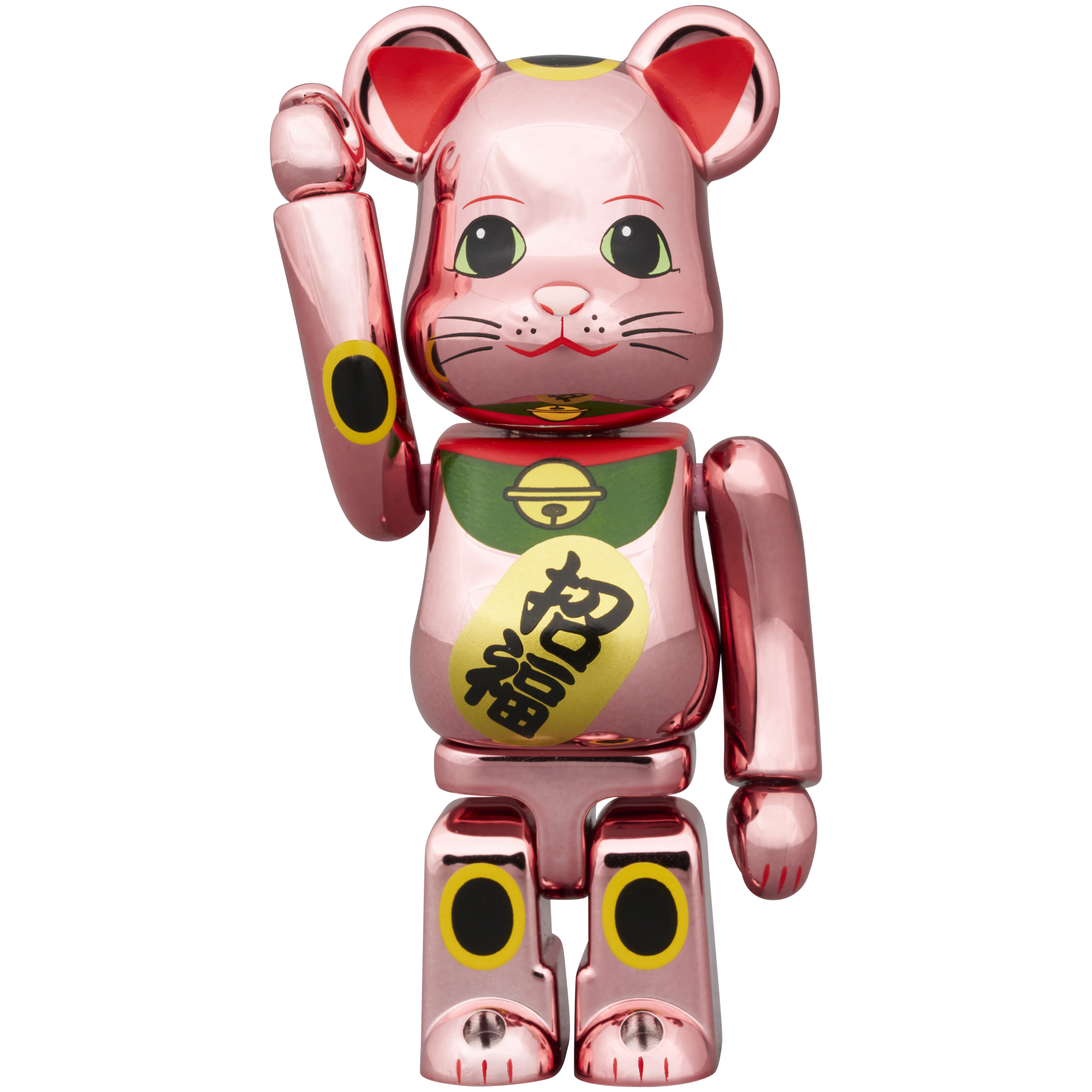 BE@RBRICK Manekineko Good luck Peach Gold Plating 100％ & 400％