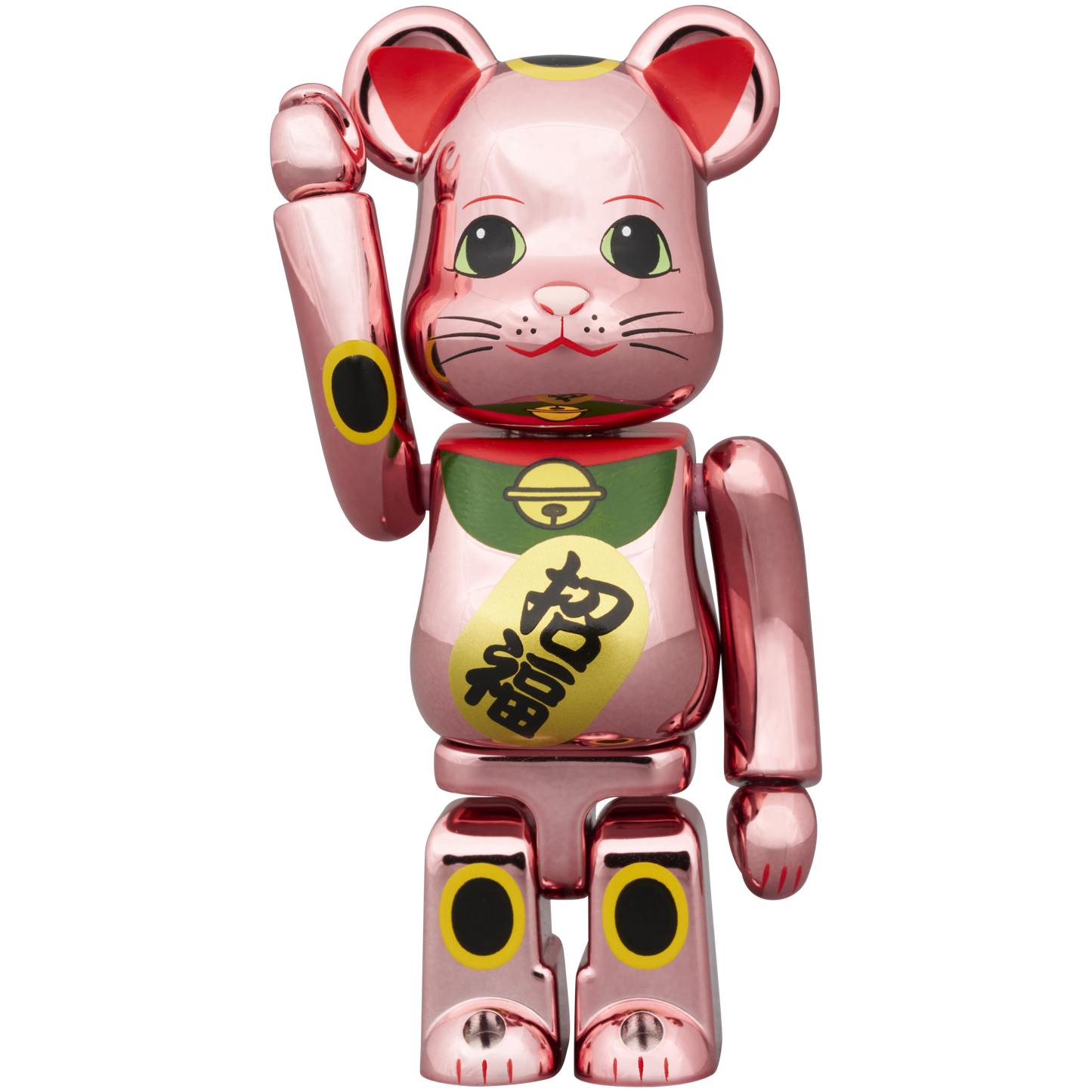 BE@RBRICK Manekineko Good luck Peach Gold Plating 100％ & 400％
