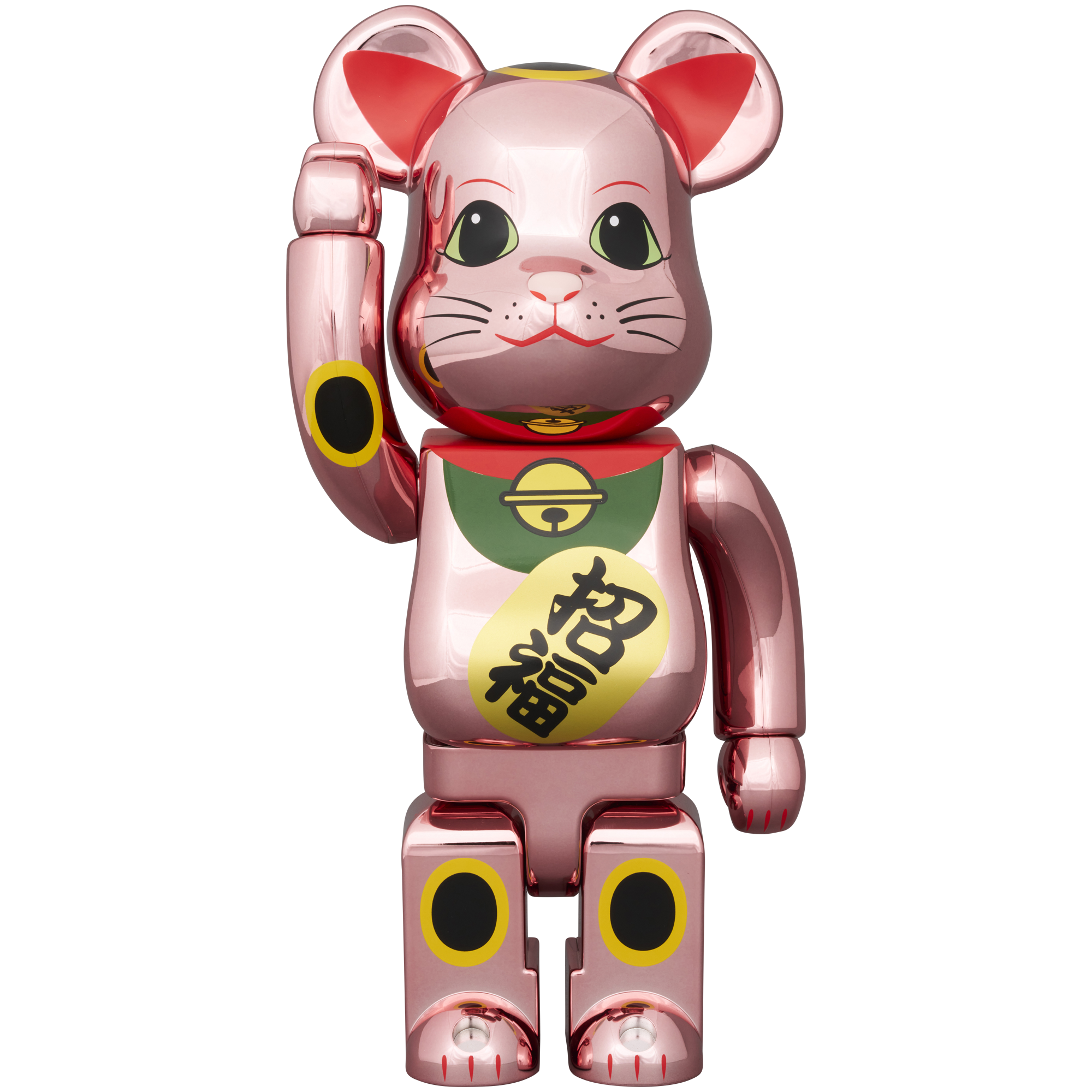 BE@RBRICK Manekineko Good luck Peach Gold Plating 100％ & 400％