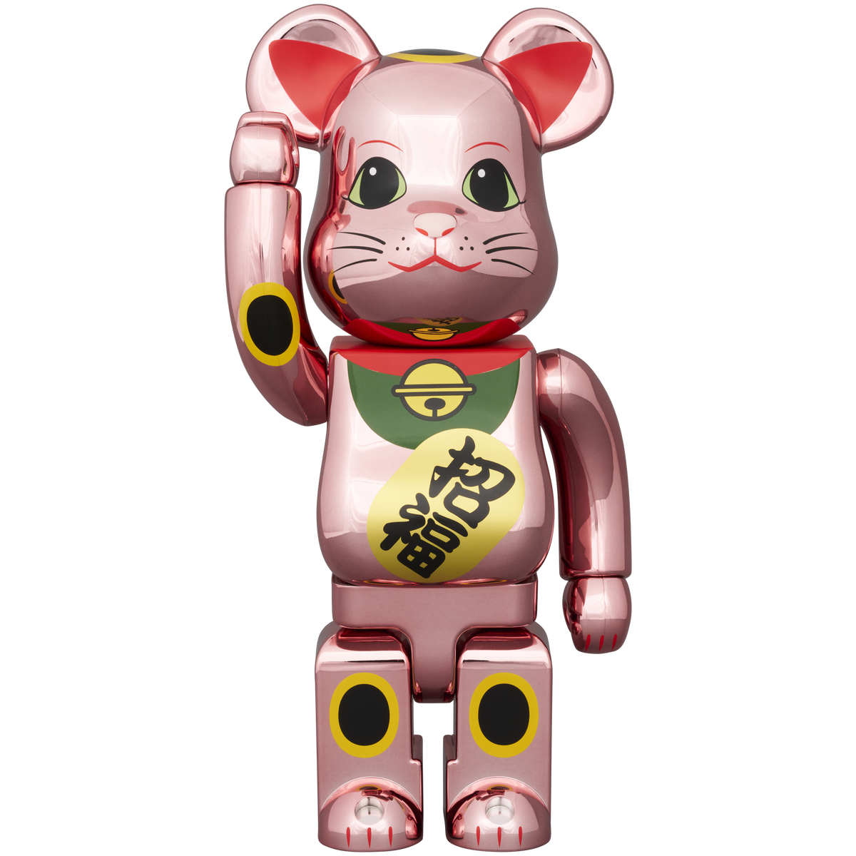 BE@RBRICK Manekineko Good luck Peach Gold Plating 100％ & 400％