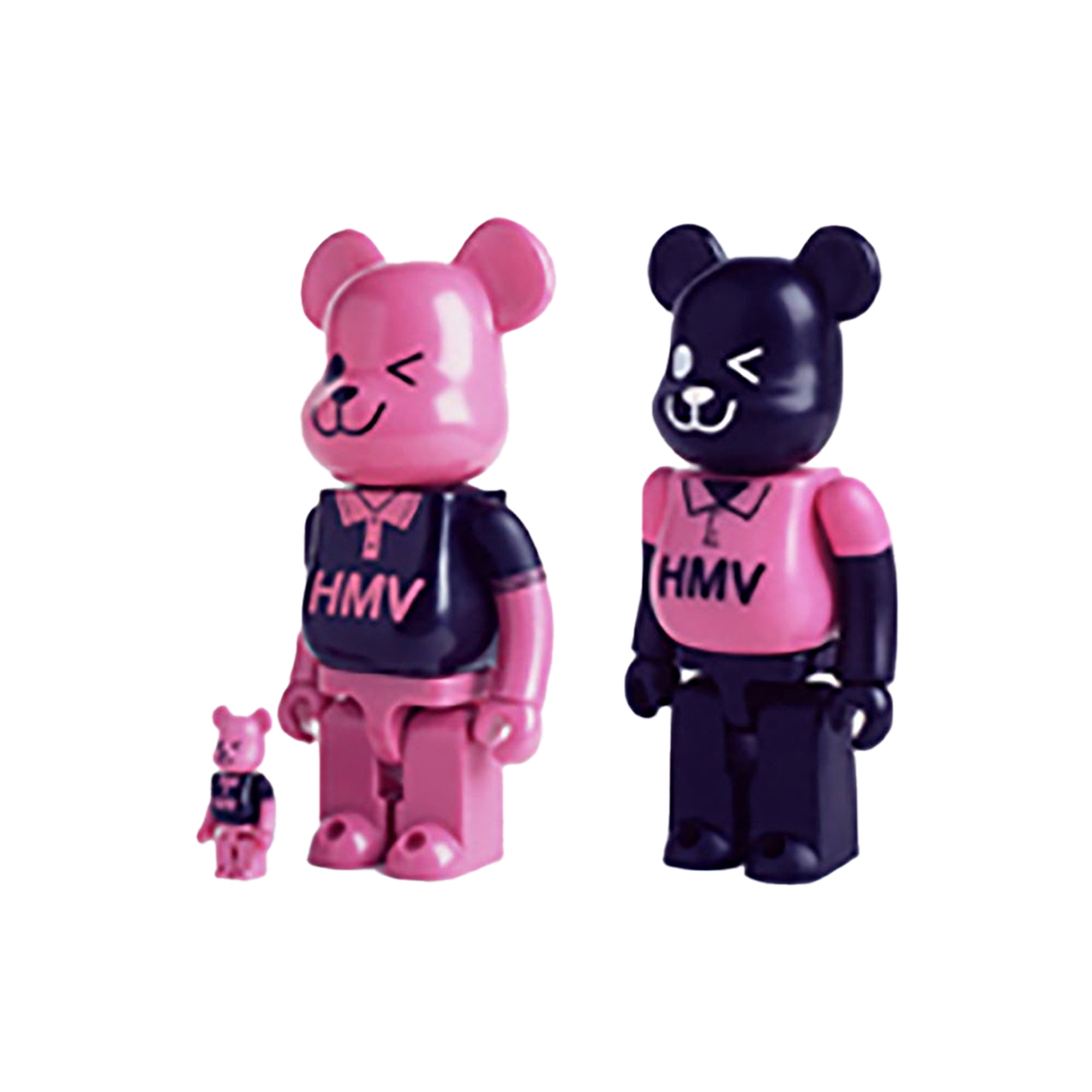 HMV特製 ブラックポロBE@RBRICK / ピンクポロBE@RBRICK