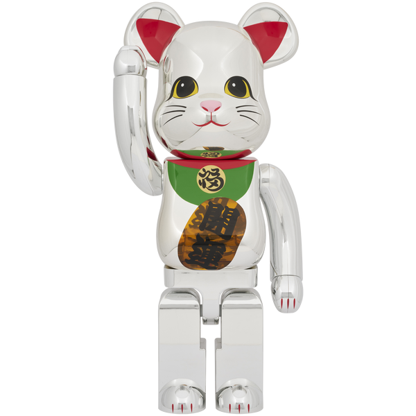 BE@RBRICK 招き猫 開運 銀メッキ 発光 1000％ | MEDICOM TOY OFFICIAL
