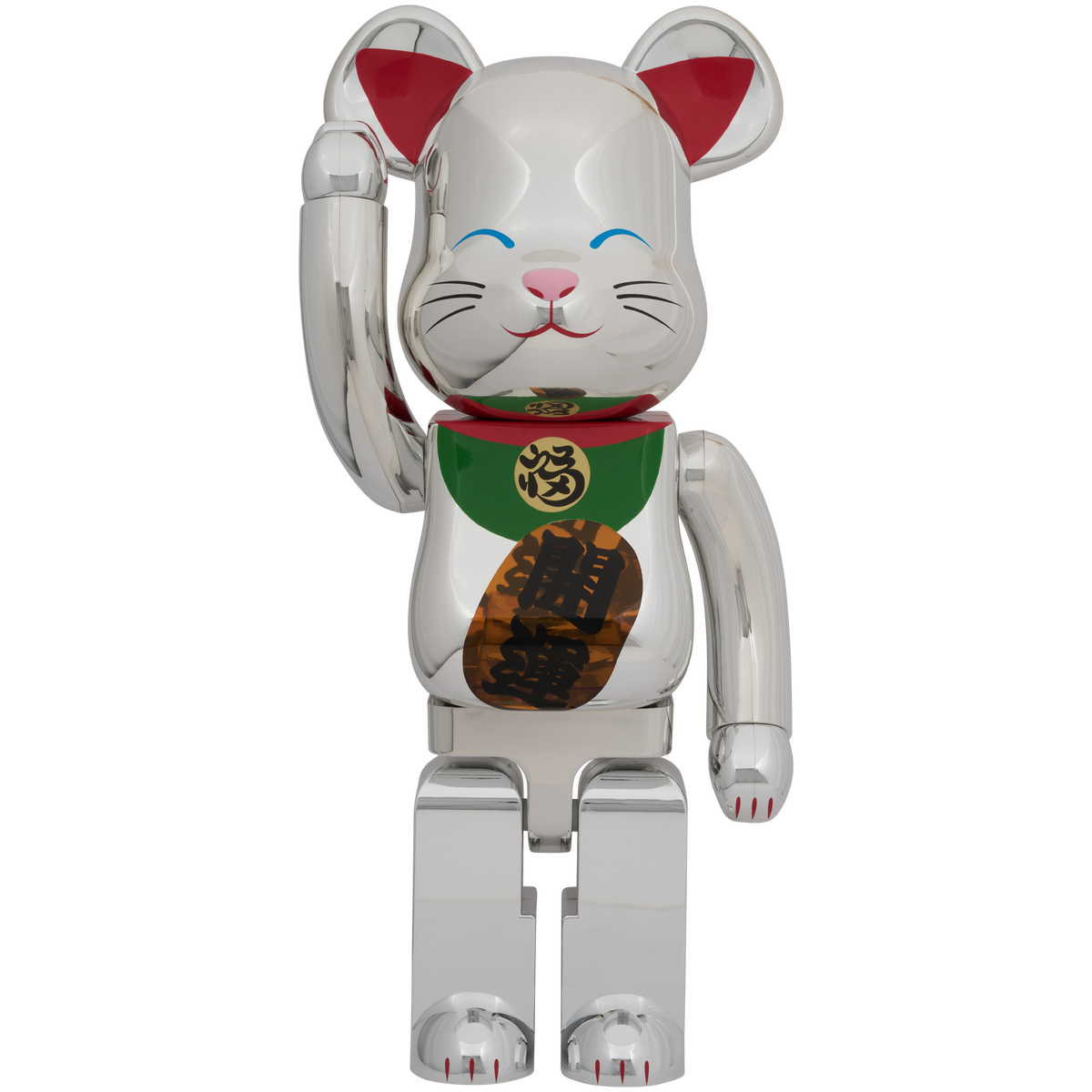 BE@RBRICK Maneki Neko Good luck 2 Silver plated Illumination 1000％