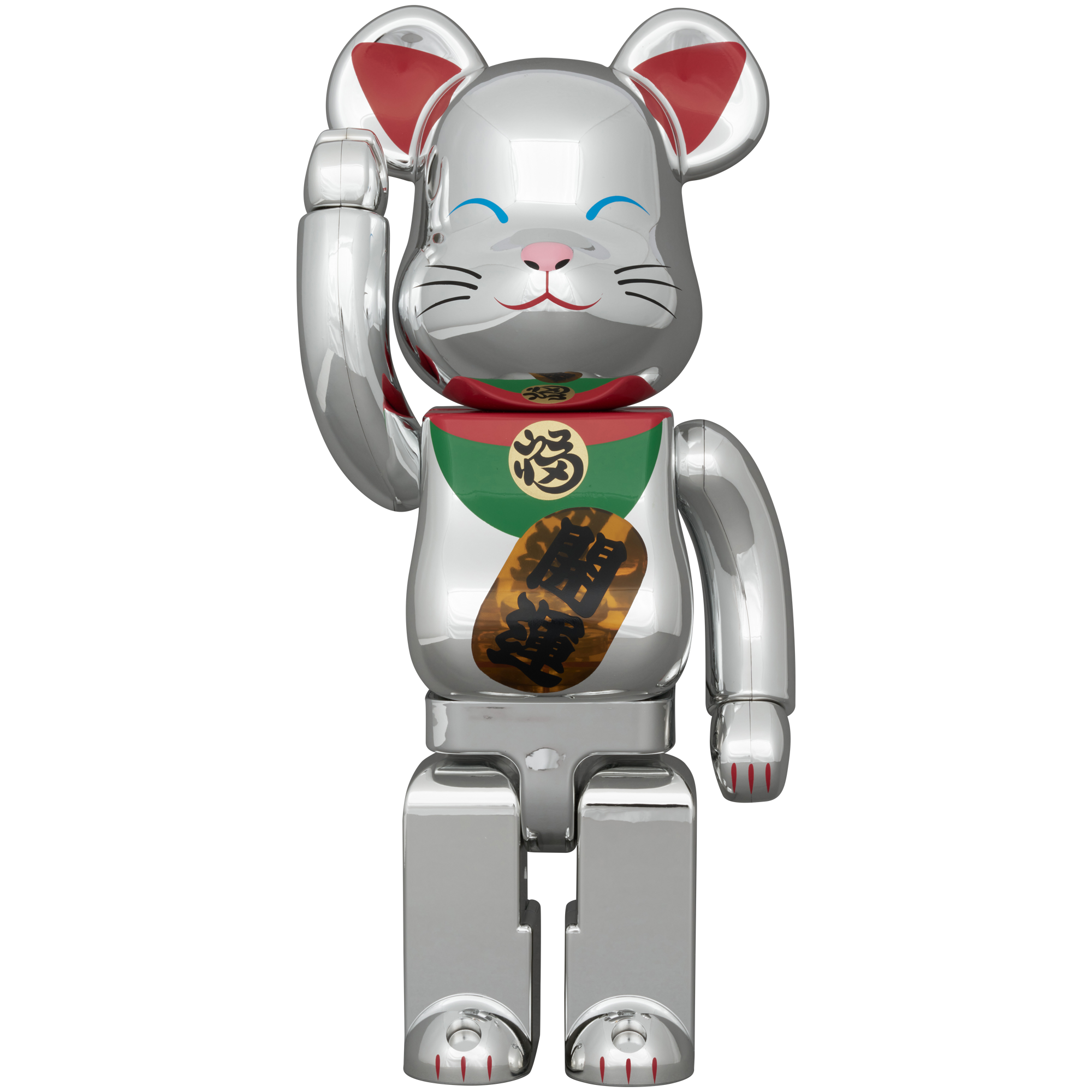 BE@RBRICK Maneki Neko Good luck 2 Silver plated Illumination 400％