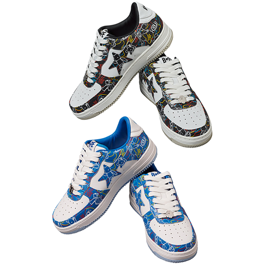 BAPE STA MEDICOM TOY BE@RBRICK CAMO BLACK/BLUE