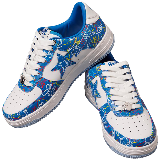 BAPE STA MEDICOM 玩具 BE@RBRICK 迷彩蓝