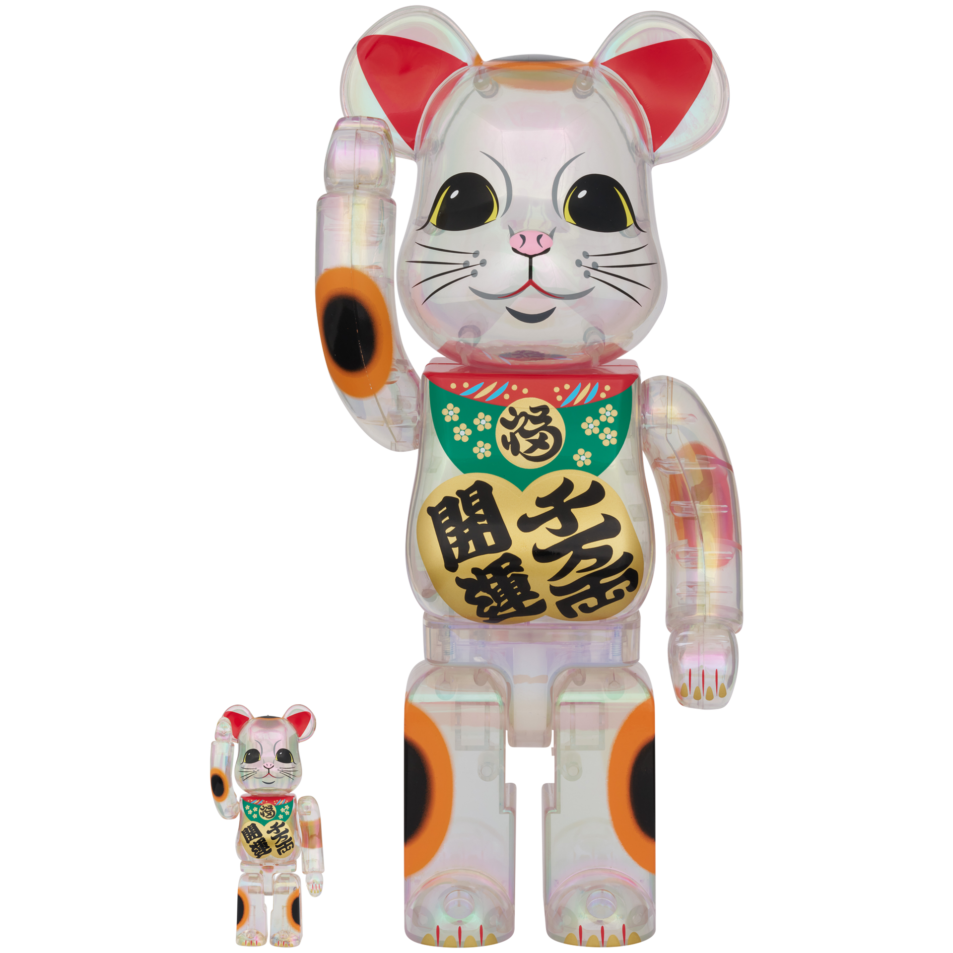 BE@RBRICK 招き猫 開運・千万両 透明メッキ 100% & 400% | MEDICOM BE@RBRICK 招き猫 開運・千万両 透明メッキ 100% & 400% | MEDICOM