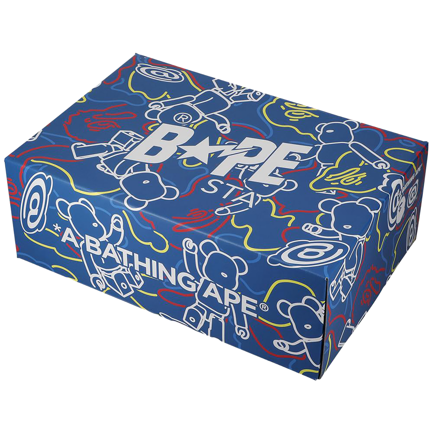 BAPE STA MEDICOM 玩具 BE@RBRICK 迷彩蓝