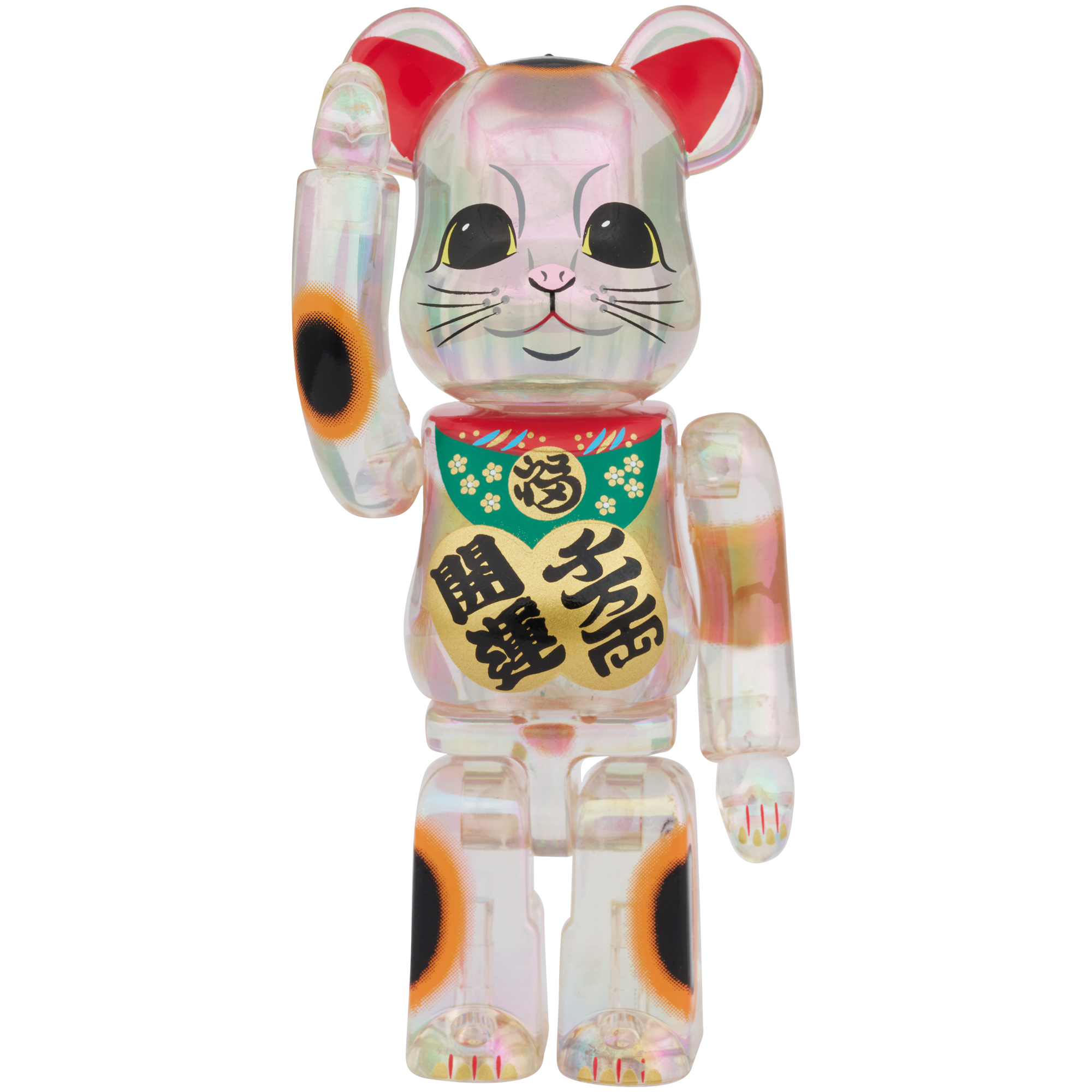 BE@RBRICK 招き猫 開運・千万両 透明メッキ 100％ & 400％ | MEDICOM