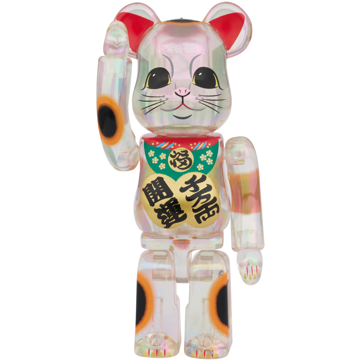 BE@RBRICK 招き猫 開運・千万両 透明メッキ 100％ & 400％ | MEDICOM