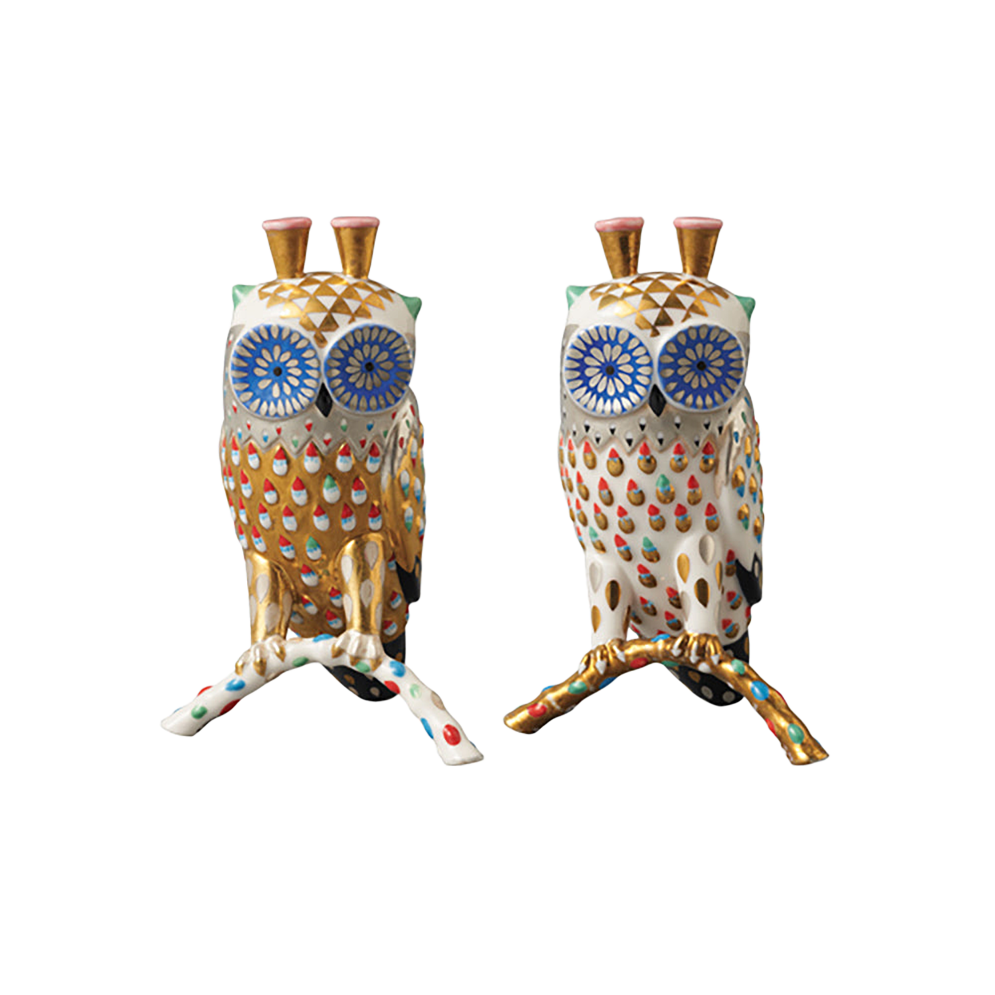 KLAUS HAAPANIEMI OWL OBJECT GOLD/WHITE
