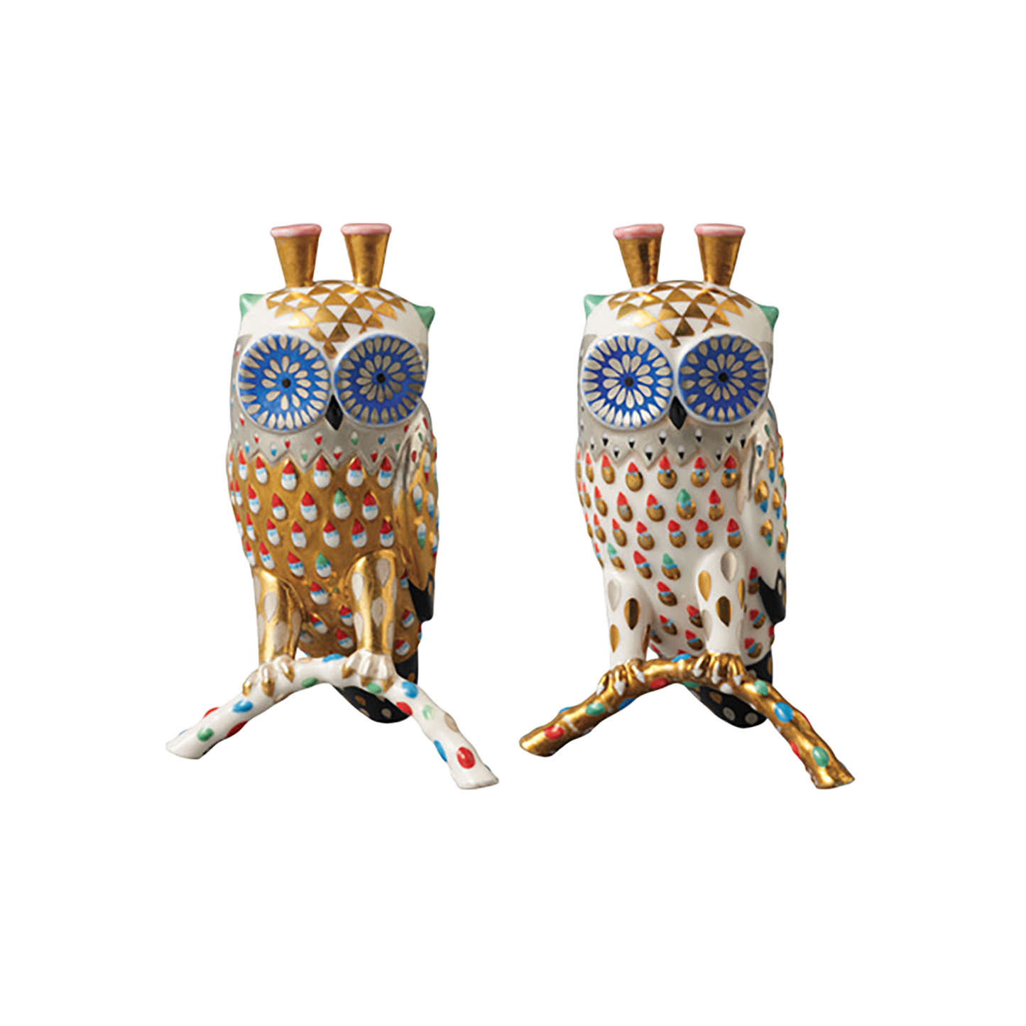 KLAUS HAAPANIEMI OWL OBJECT GOLD/WHITE