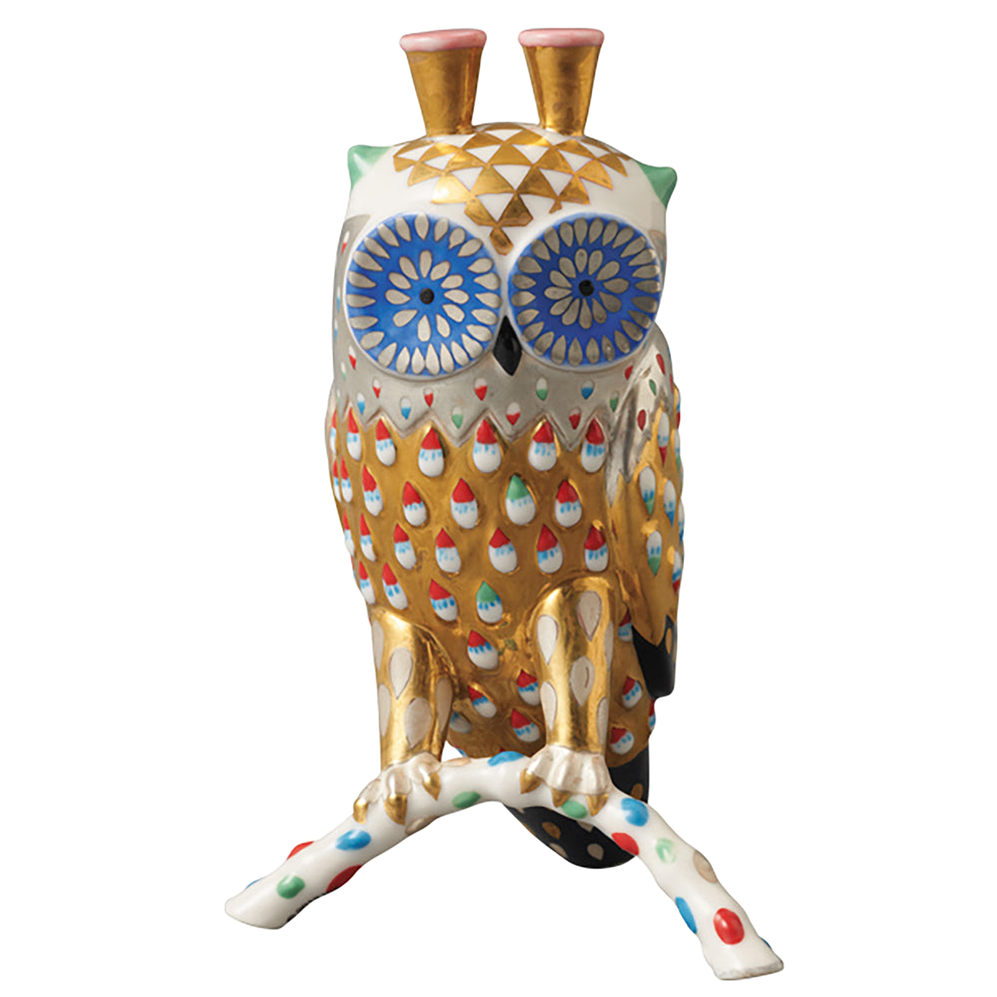 KLAUS HAAPANIEMI OWL OBJECT GOLD/WHITE
