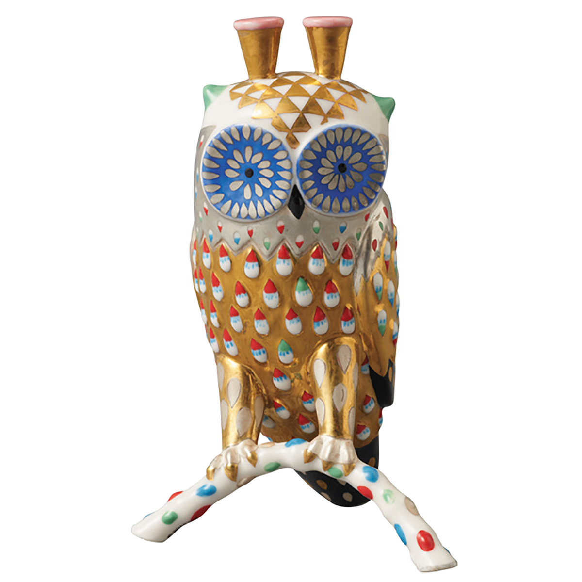 KLAUS HAAPANIEMI OWL OBJECT GOLD/WHITE