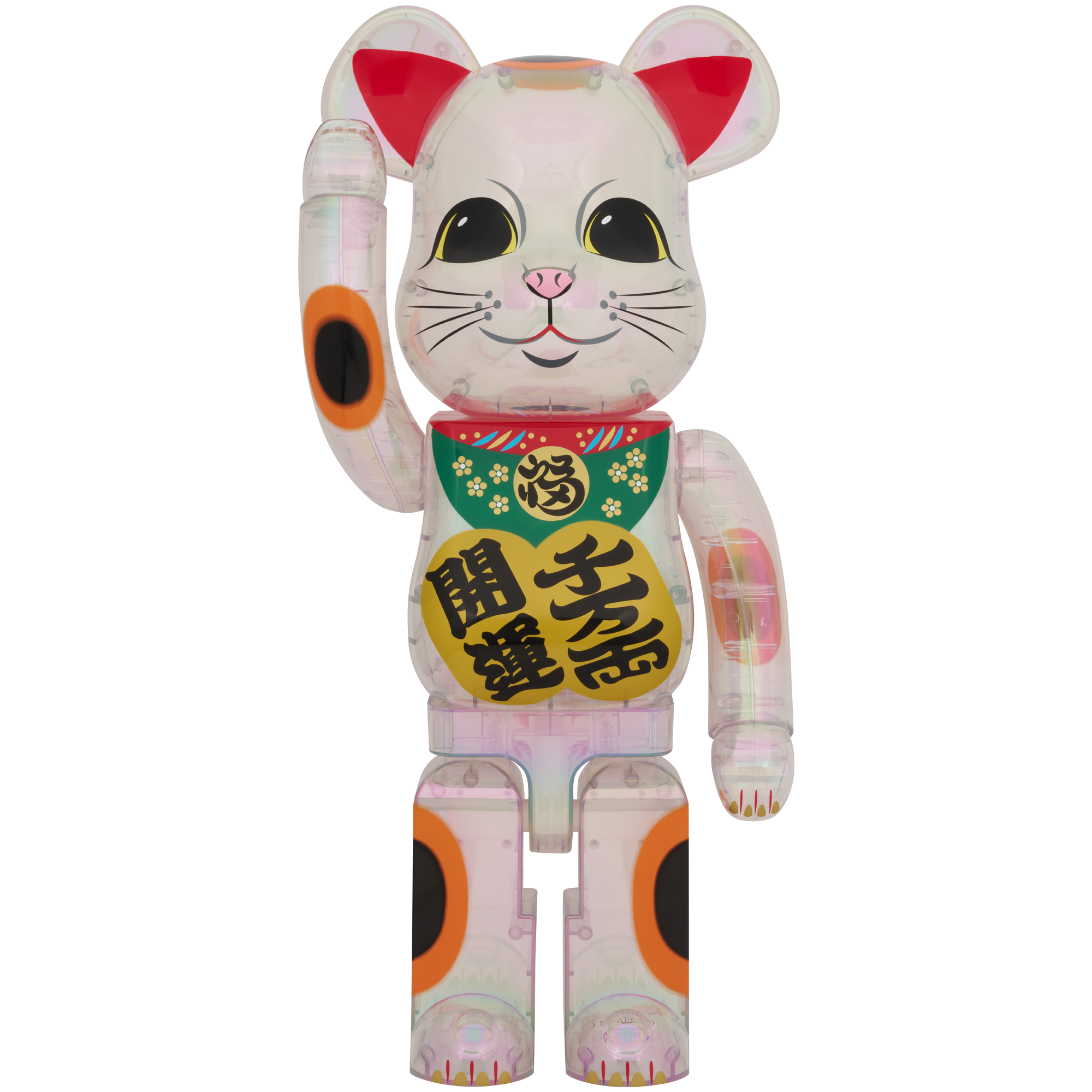 BE@RBRICK Maneki Neko Good luck・Ten million ryo Clear Plating 1000％