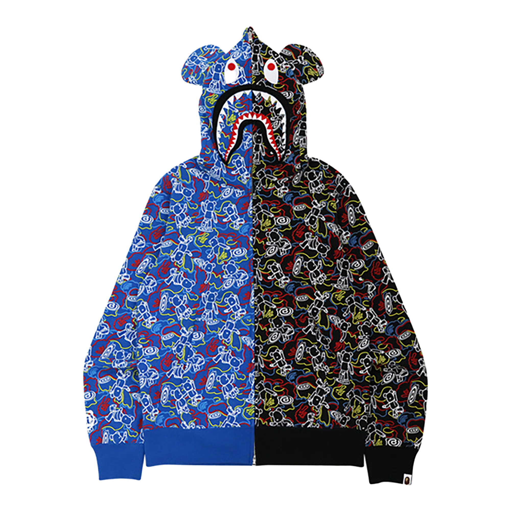 BE@RBRICK CAMO BE@R SHARK HALF FULL ZIP HOODIE 2021