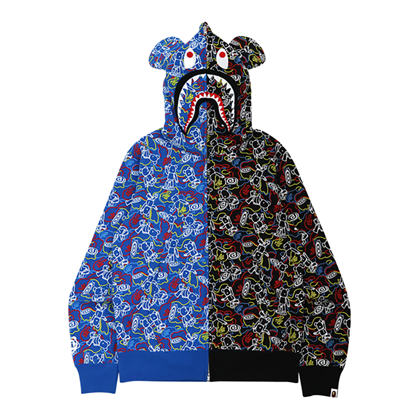 BE@RBRICK CAMO BE@R SHARK HALF FULL ZIP HOODIE 2021