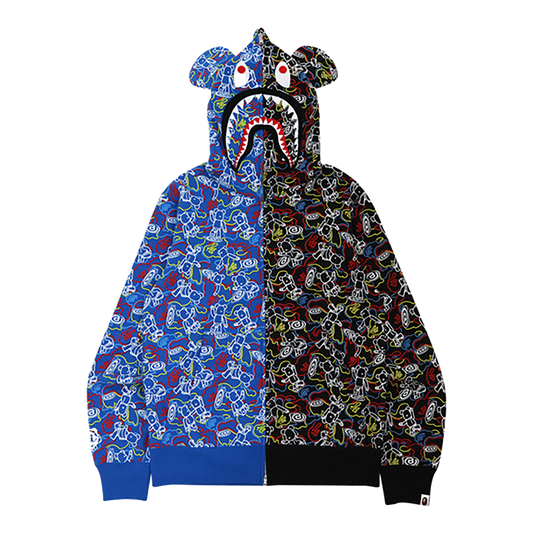 BE@RBRICK CAMO BE@R SHARK HALF FULL ZIP HOODIE 2021