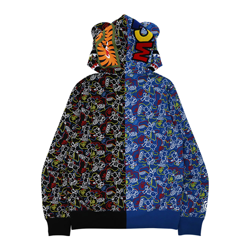 BE@RBRICK CAMO BE@R SHARK HALF FULL ZIP HOODIE 2021_1