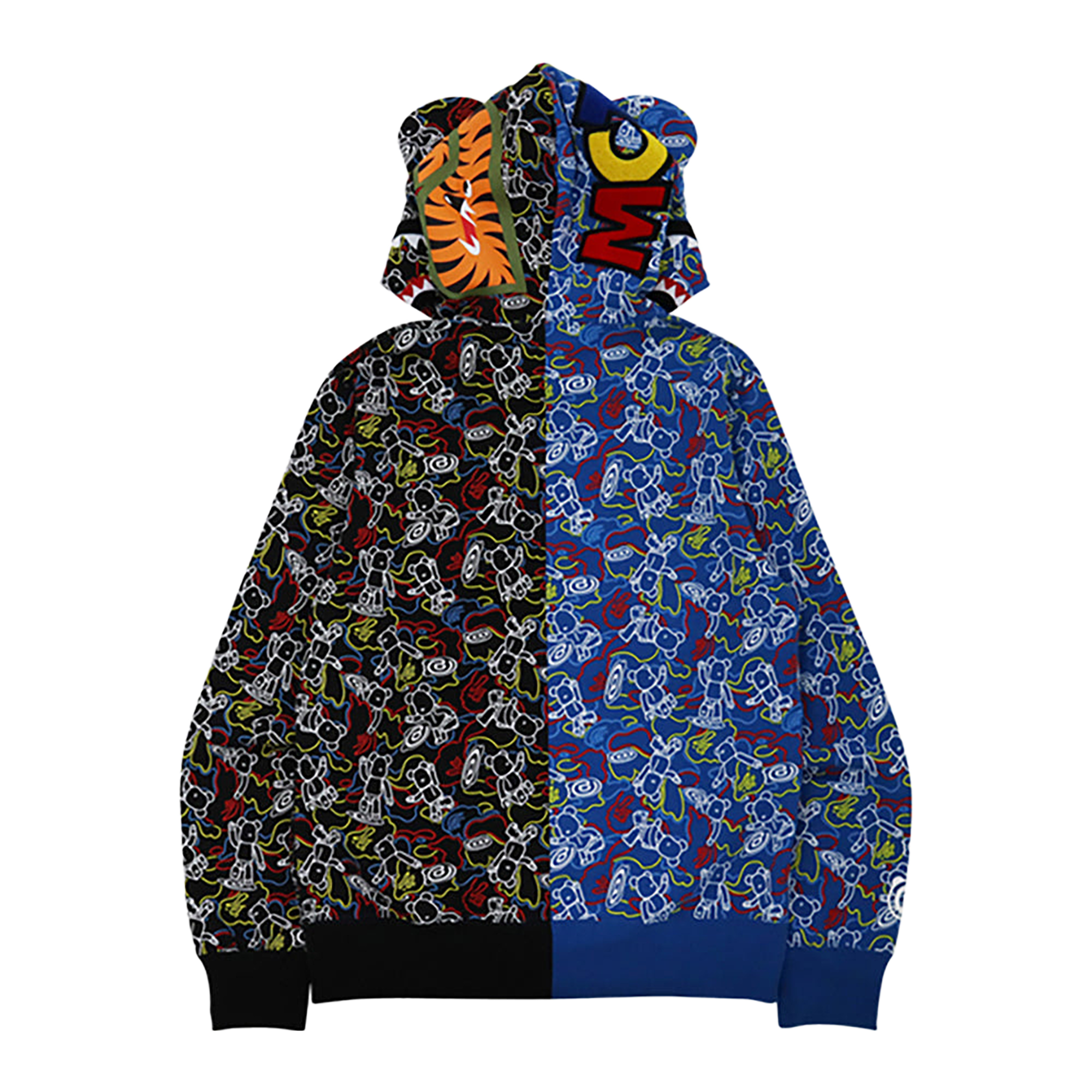 BE@RBRICK CAMO BE@R SHARK HALF FULL ZIP HOODIE 2021