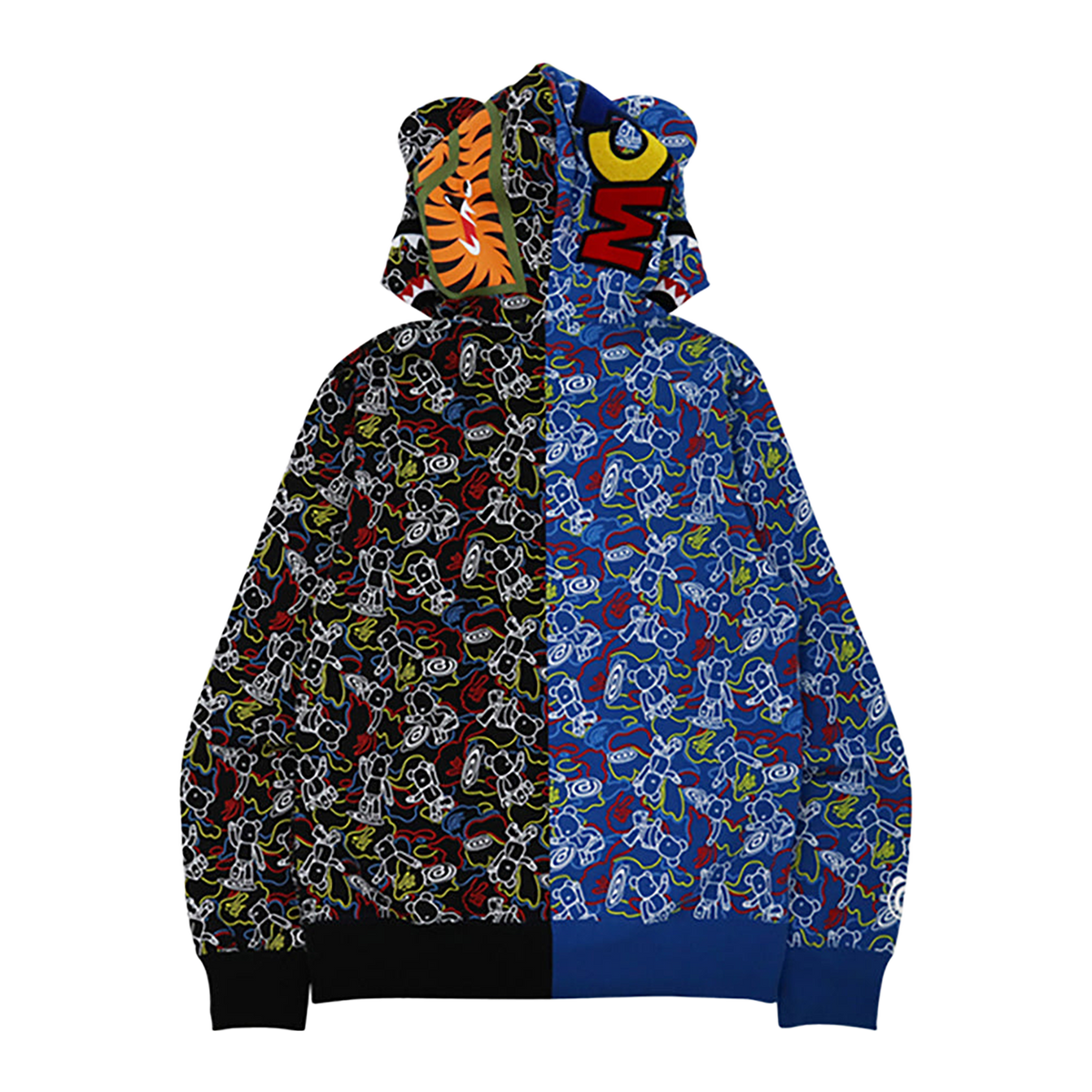 BE@RBRICK CAMO BE@R SHARK HALF FULL ZIP HOODIE 2021