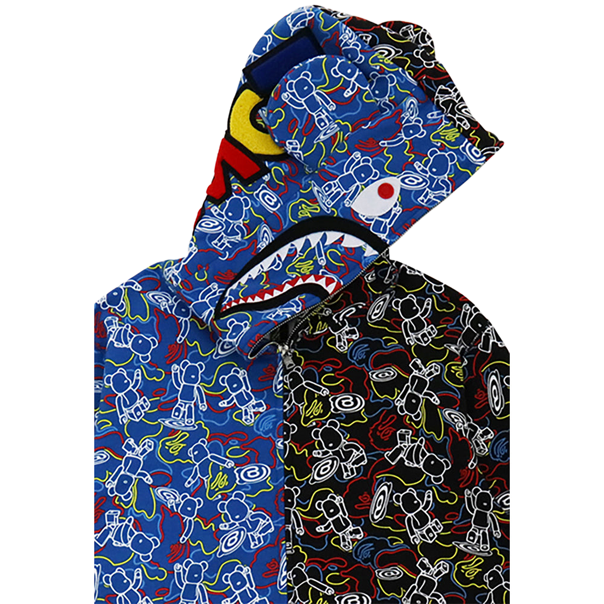 BE@RBRICK CAMO BE@R SHARK HALF FULL ZIP HOODIE 2021