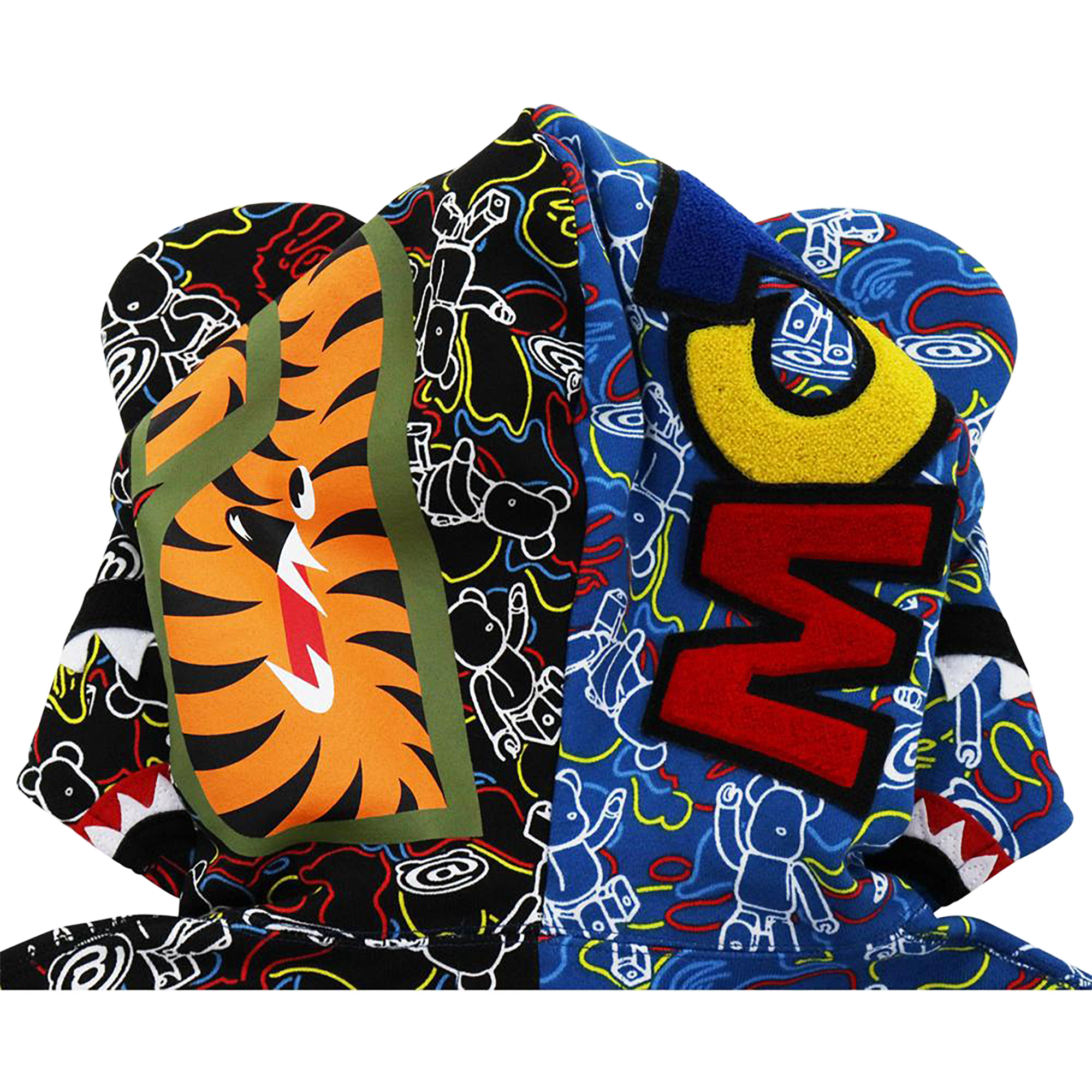 BE@RBRICK CAMO BE@R SHARK HALF FULL ZIP HOODIE