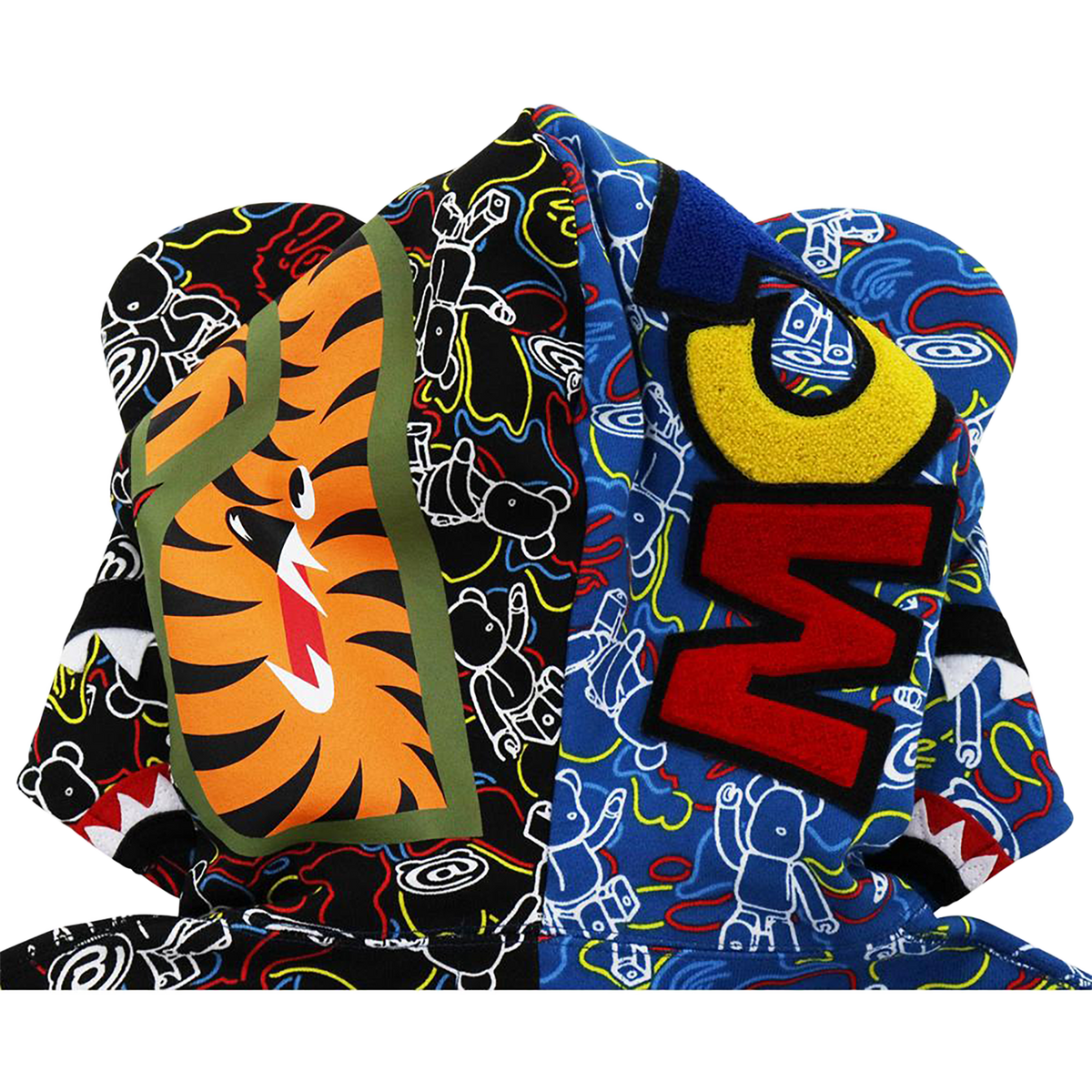 BE@RBRICK CAMO BE@R SHARK HALF FULL ZIP HOODIE