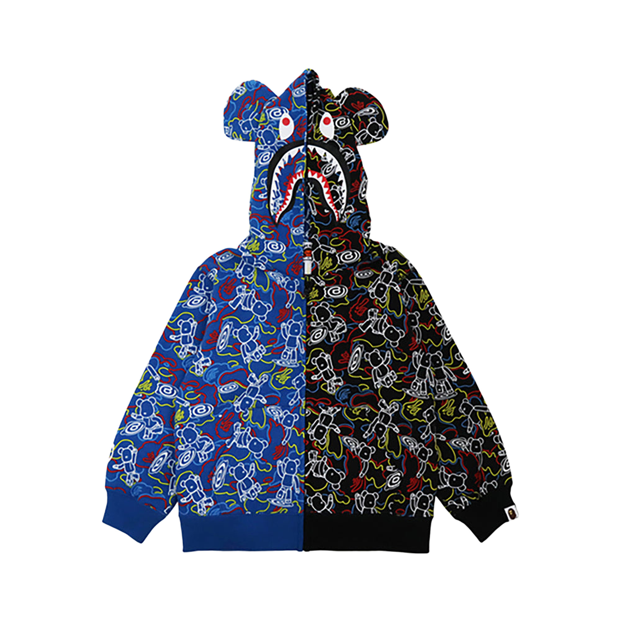 BE@RBRICK CAMO BE@R SHARK HALF ZIP HOODIE (KIDS)