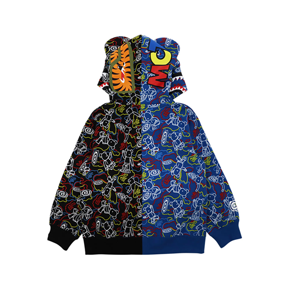 BE@RBRICK CAMO BE@R SHARK HALF ZIP HOODIE (KIDS)_1