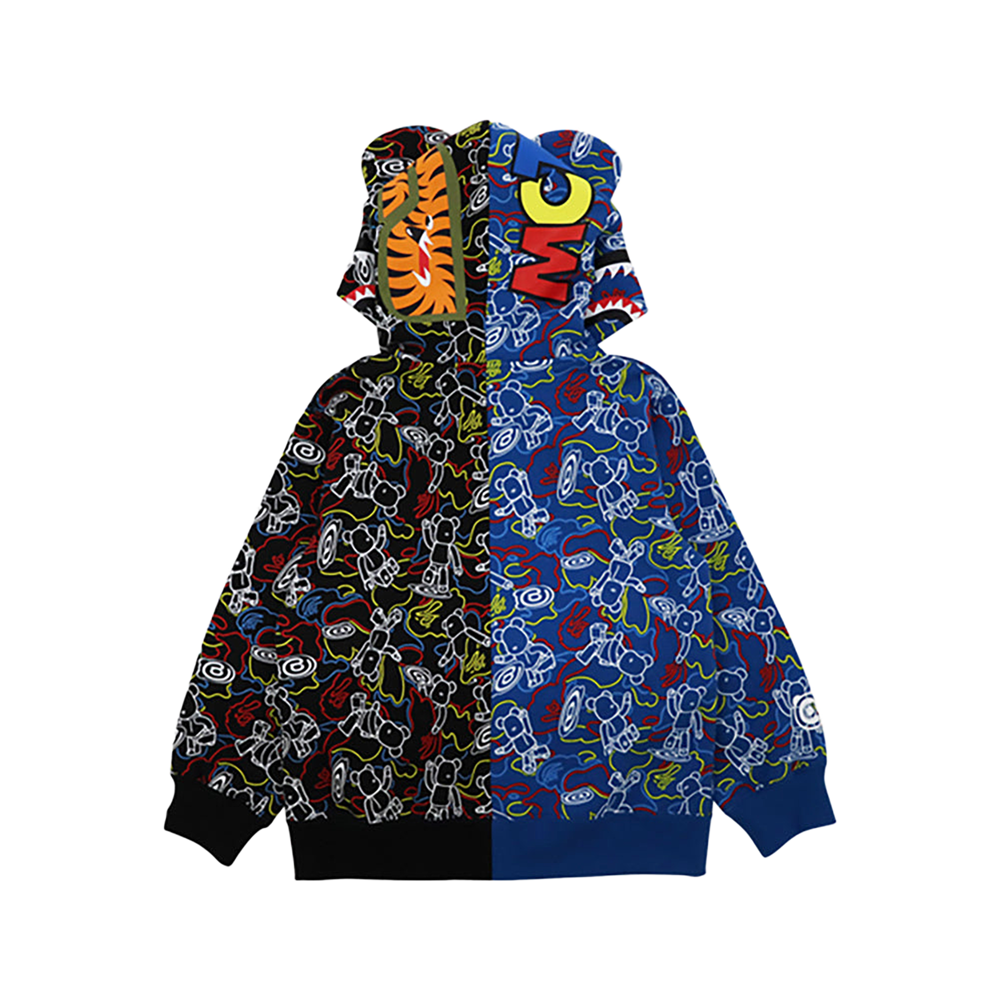 BE@RBRICK CAMO BE@R SHARK HALF ZIP HOODIE (KIDS)