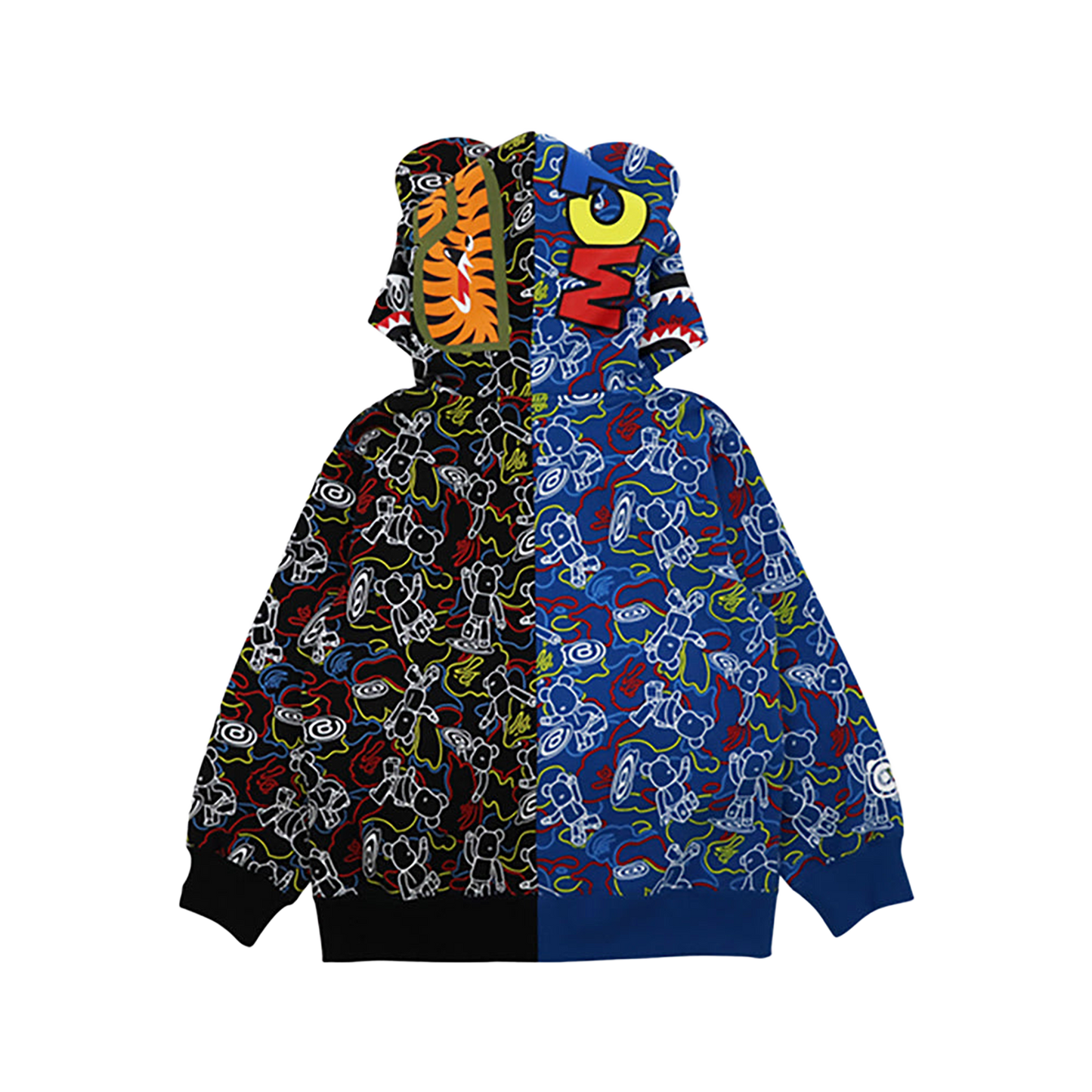 BE@RBRICK CAMO BE@R SHARK HALF ZIP HOODIE (KIDS)