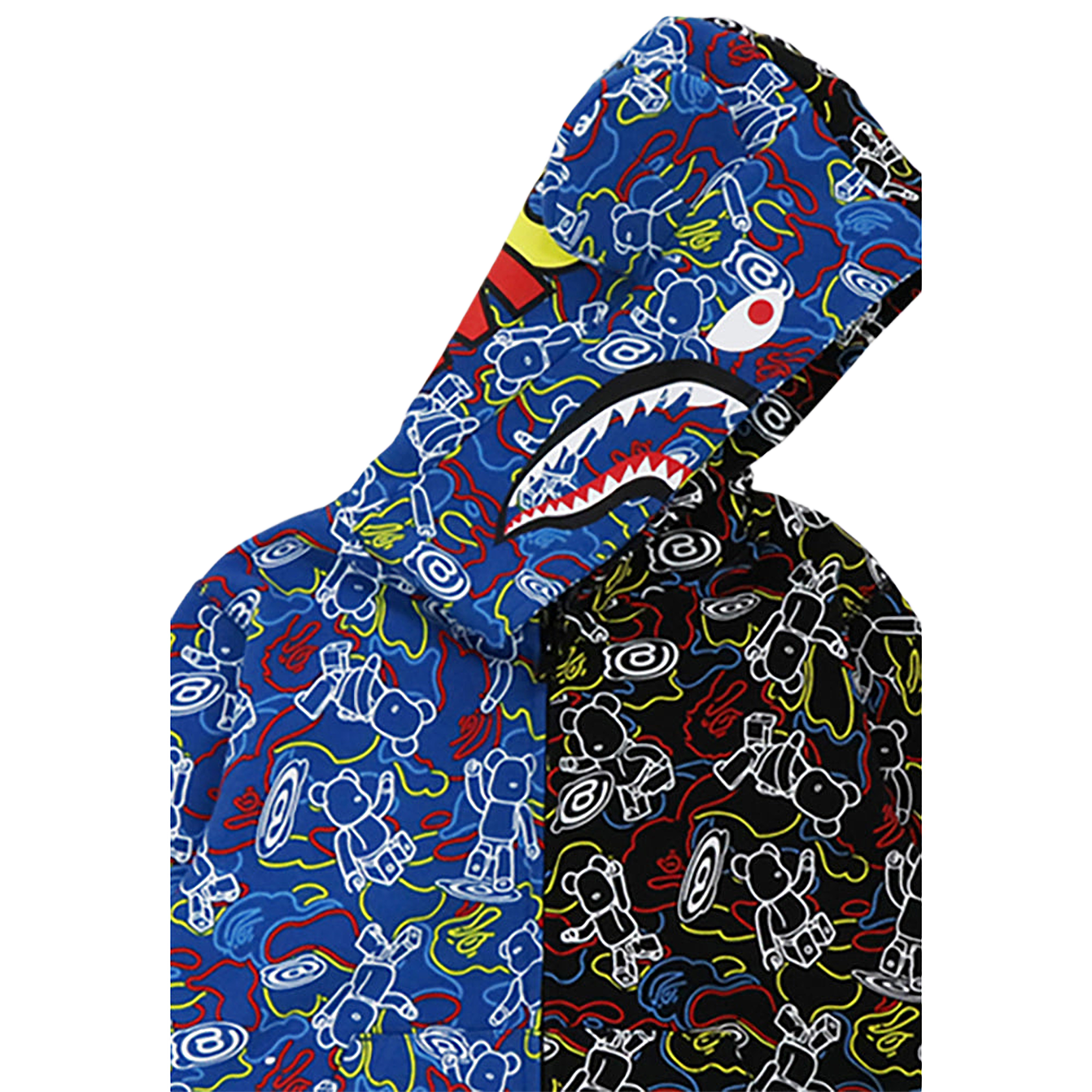 BE@RBRICK CAMO BE@R SHARK HALF ZIP HOODIE (KIDS)