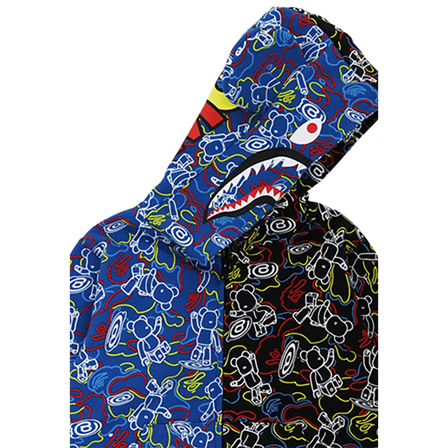 BE@RBRICK CAMO BE@R SHARK HALF ZIP HOODIE (KIDS)