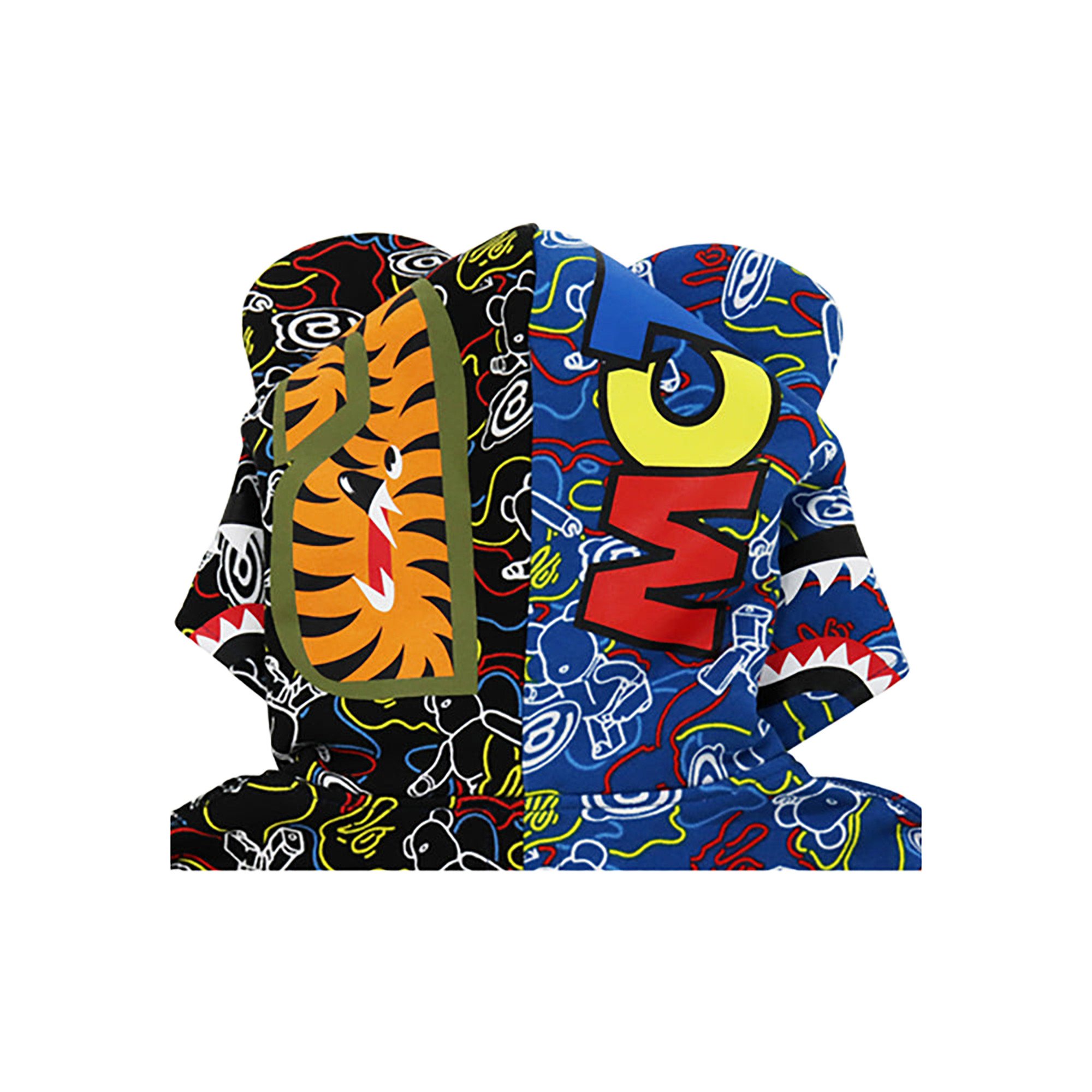 BE@RBRICK CAMO BE@R SHARK HALF ZIP HOODIE (KIDS)