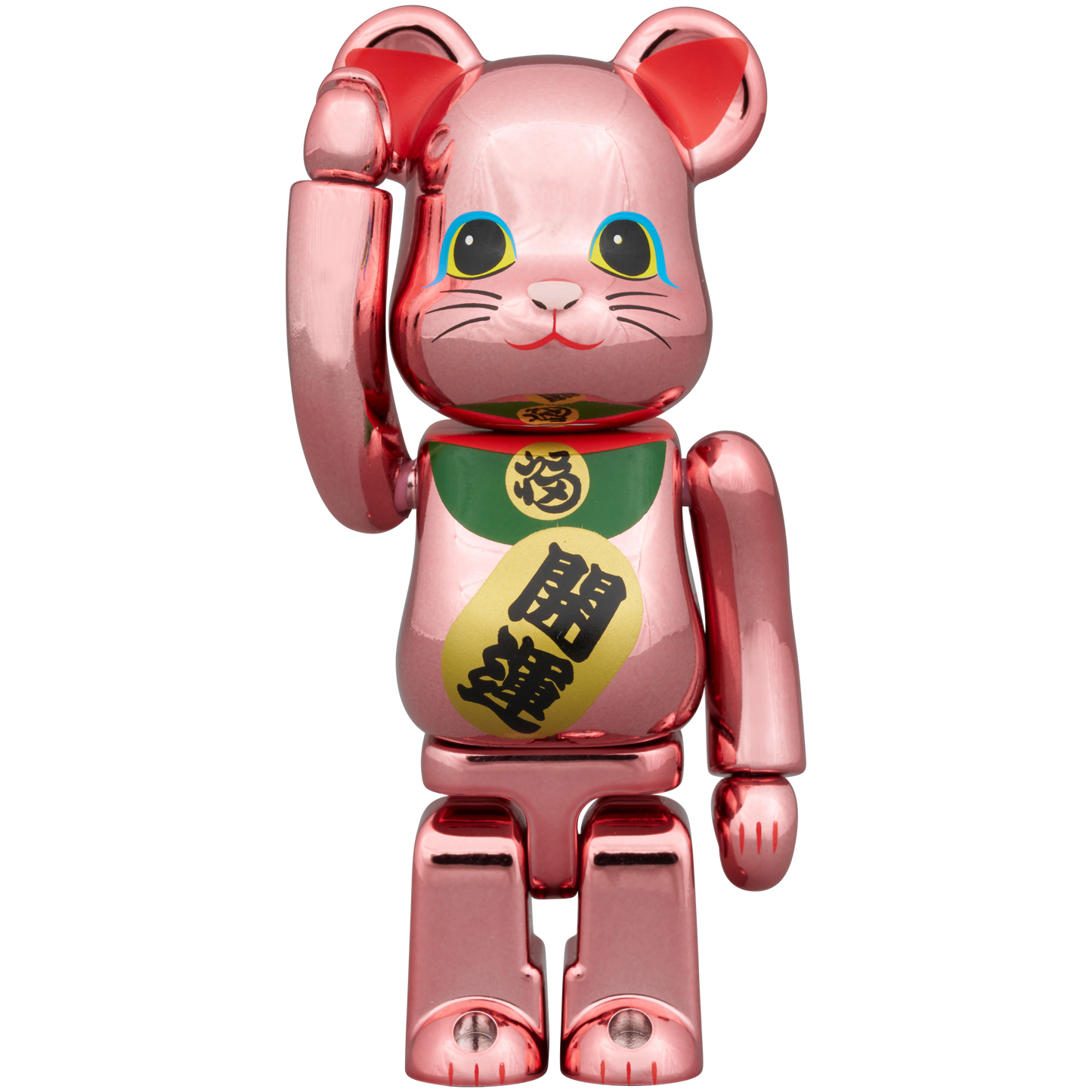 BE@RBRICK Maneki Neko Good luck 2 Peach Gold Plated 100% & 400%