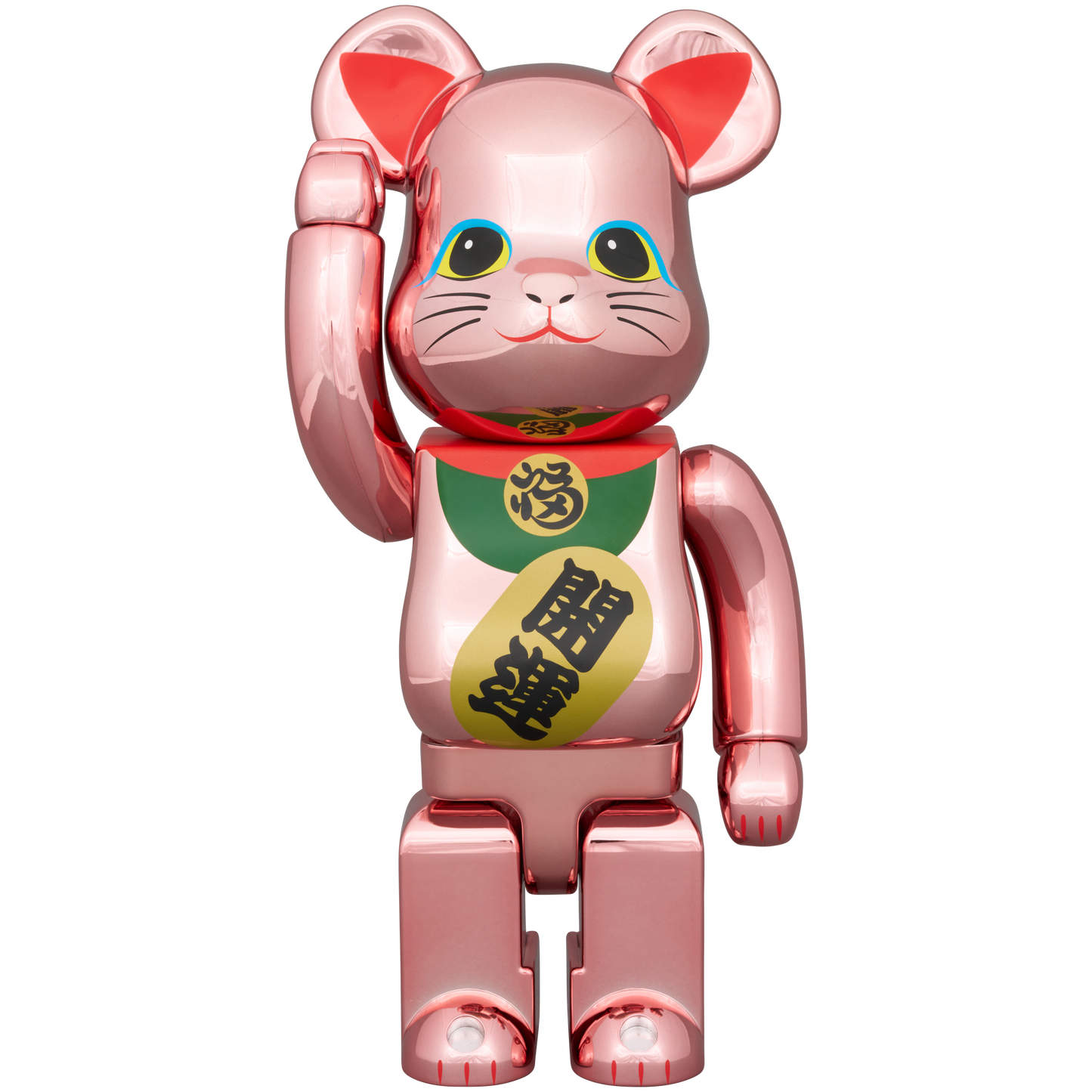 BE@RBRICK Maneki Neko Good luck 2 Peach Gold Plated 100% & 400%