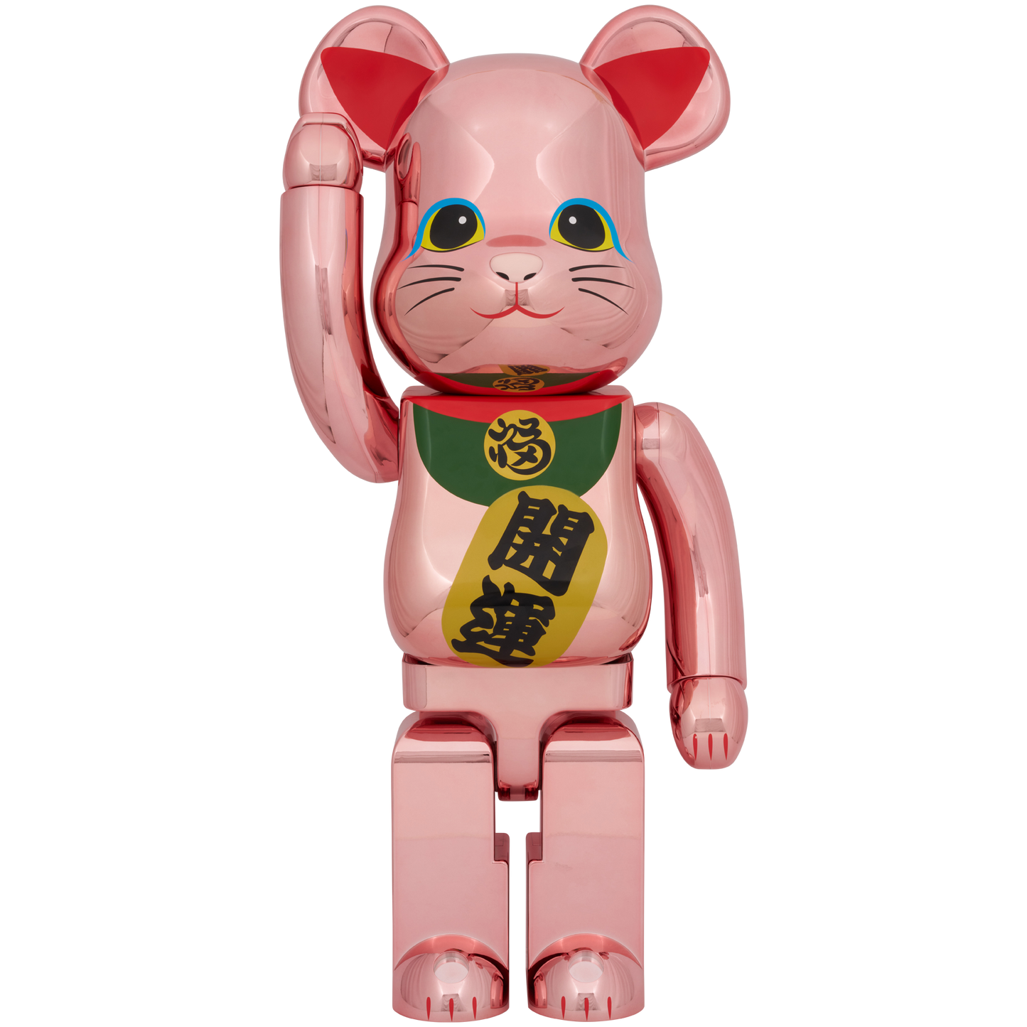 BE@RBRICK Maneki Neko Good luck 2 Peach Gold Plated 1000%