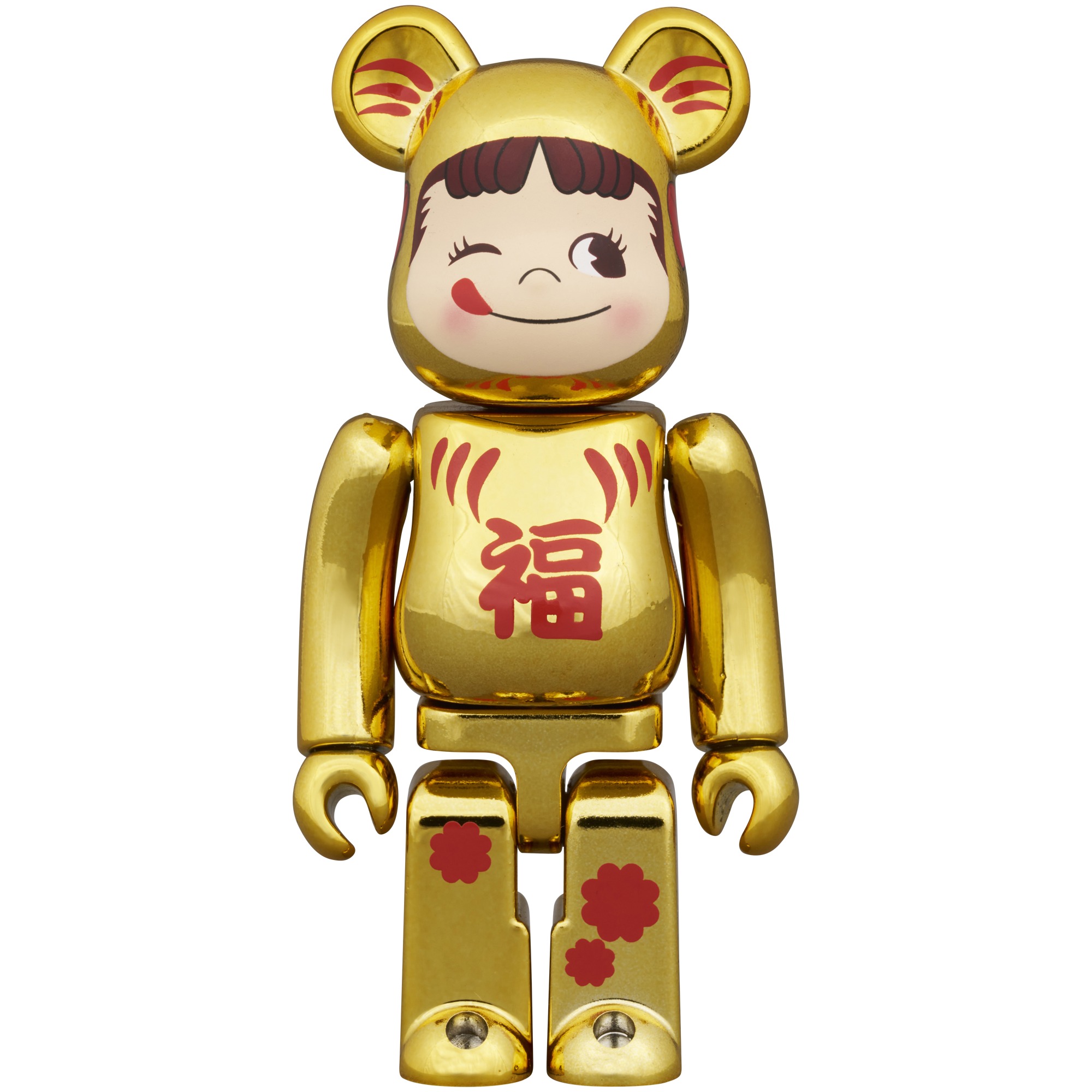 BE@RBRICK Daruma Peko-chan Gold Plated 100％ & 400％
