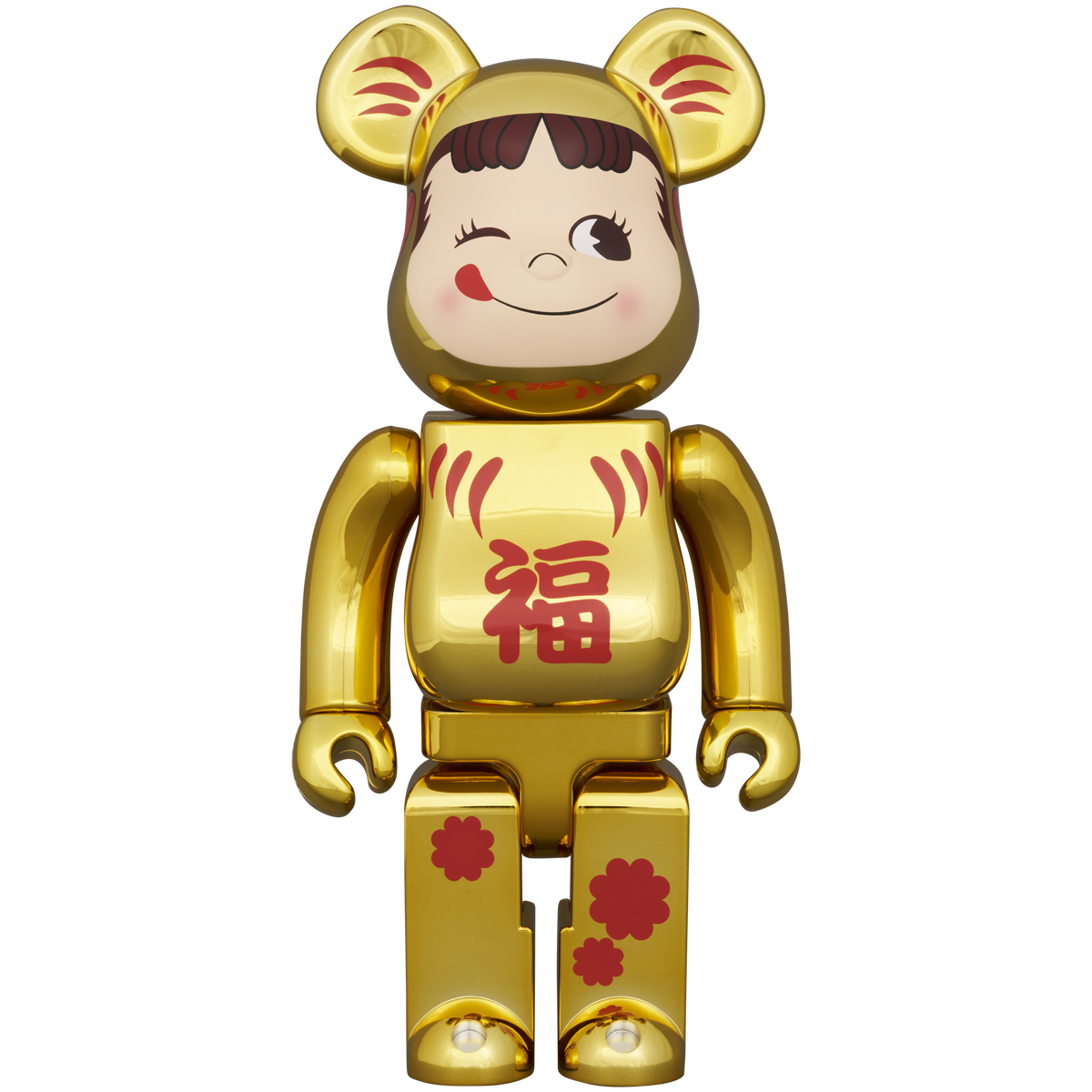 BE@RBRICK Daruma Peko-chan Gold Plated 100％ & 400％
